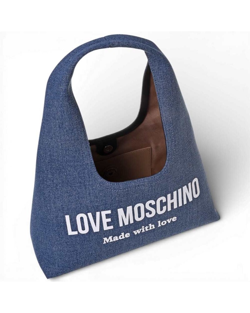 Love Moschino Tissu bleu de denim sac pour femme