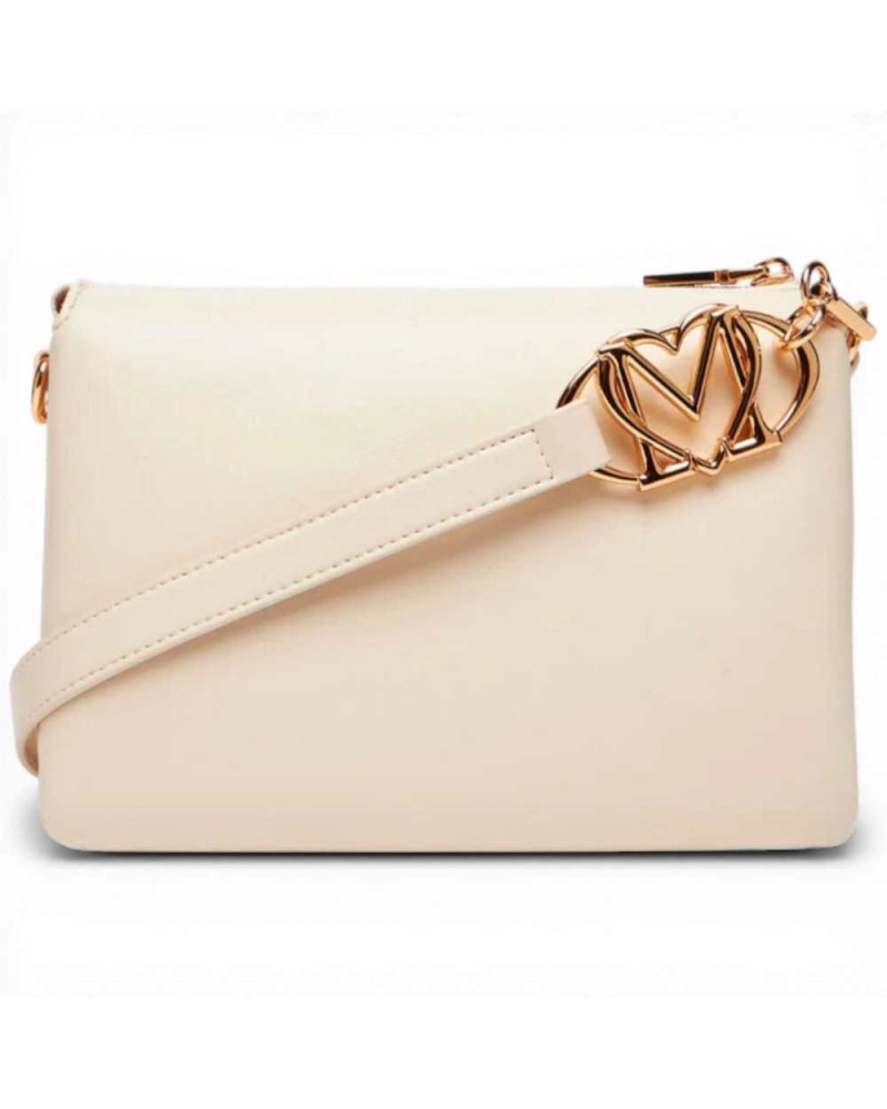 Love Moschino Borsa shopping Logo Pearl Donna Avorio in Eco-pelle