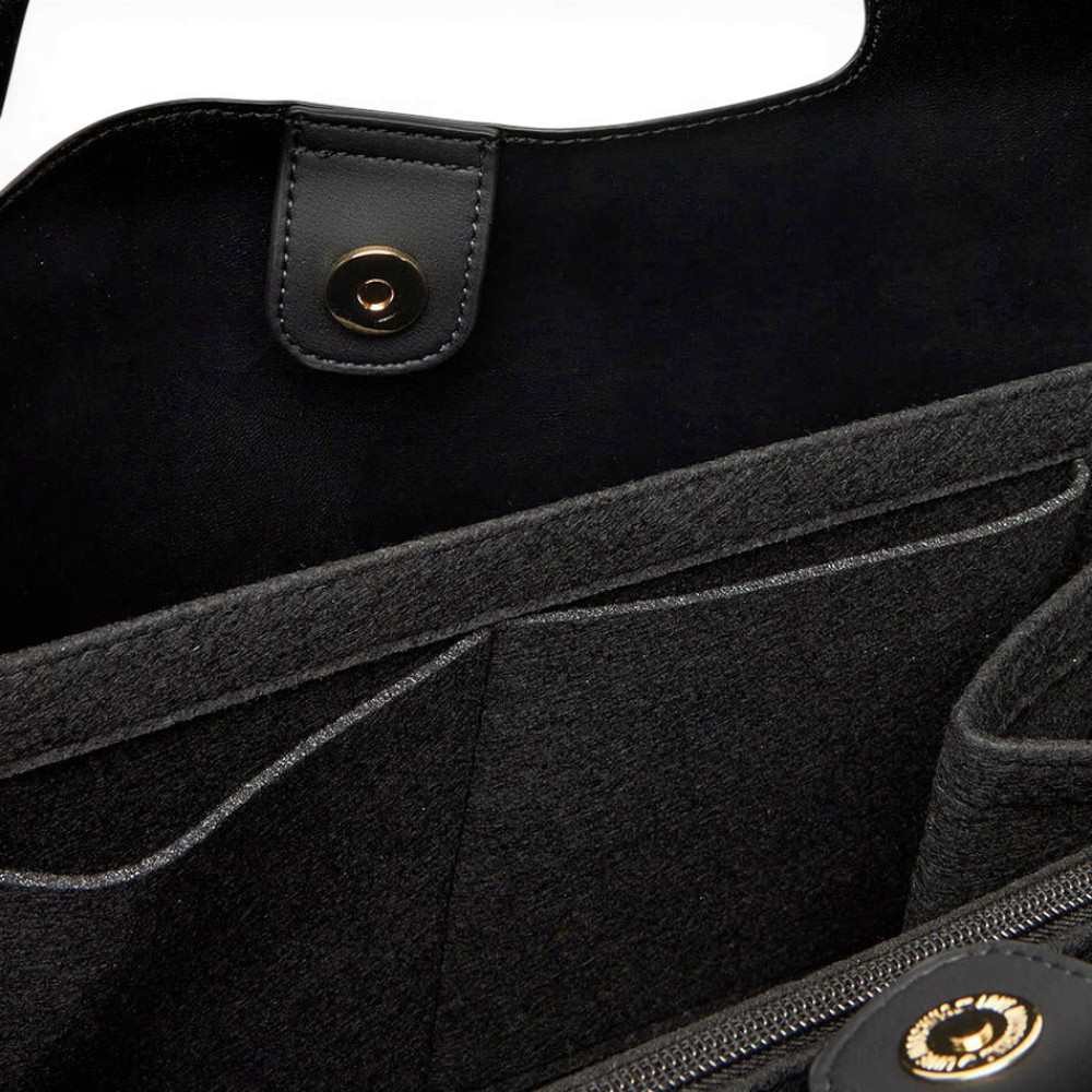 Love Moschino Sac d'achat Charm Femme Noir en éco-cuir