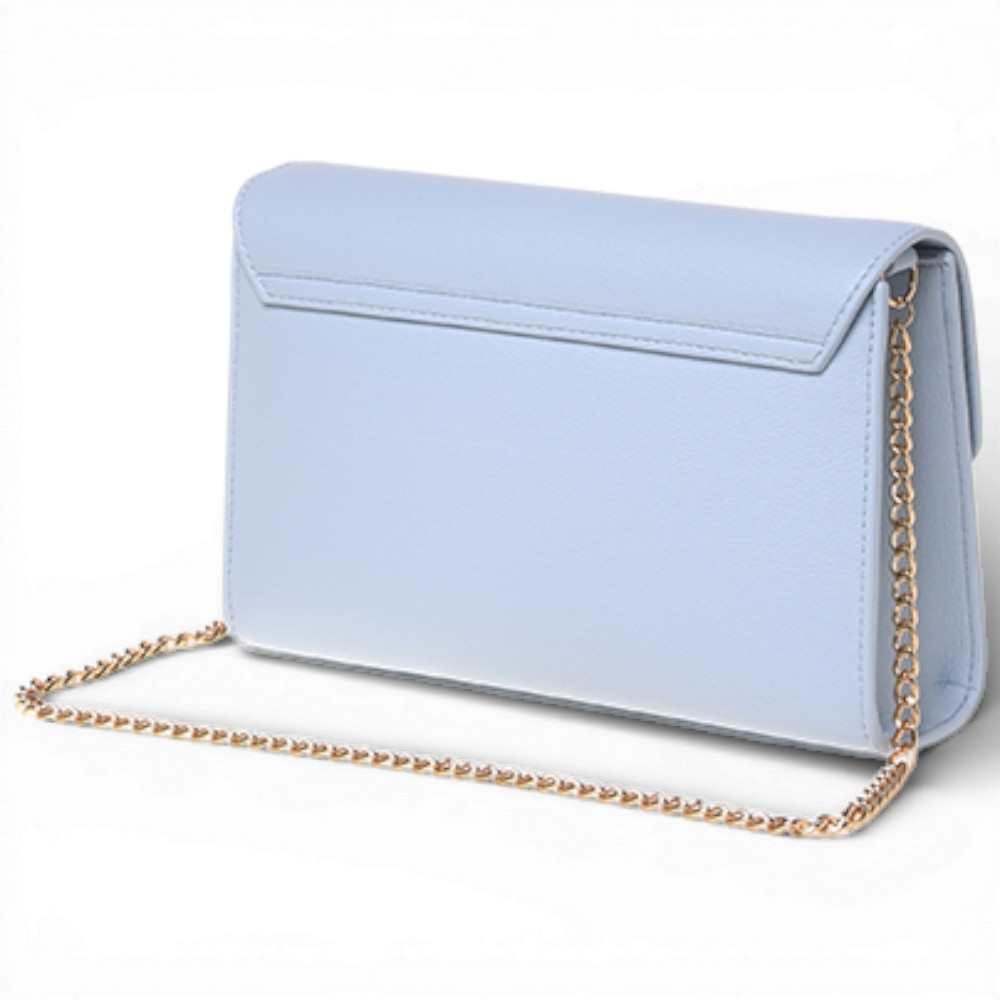 Love Moschino Borsetta Donna Celeste in Ecopelle con Logo Dorato