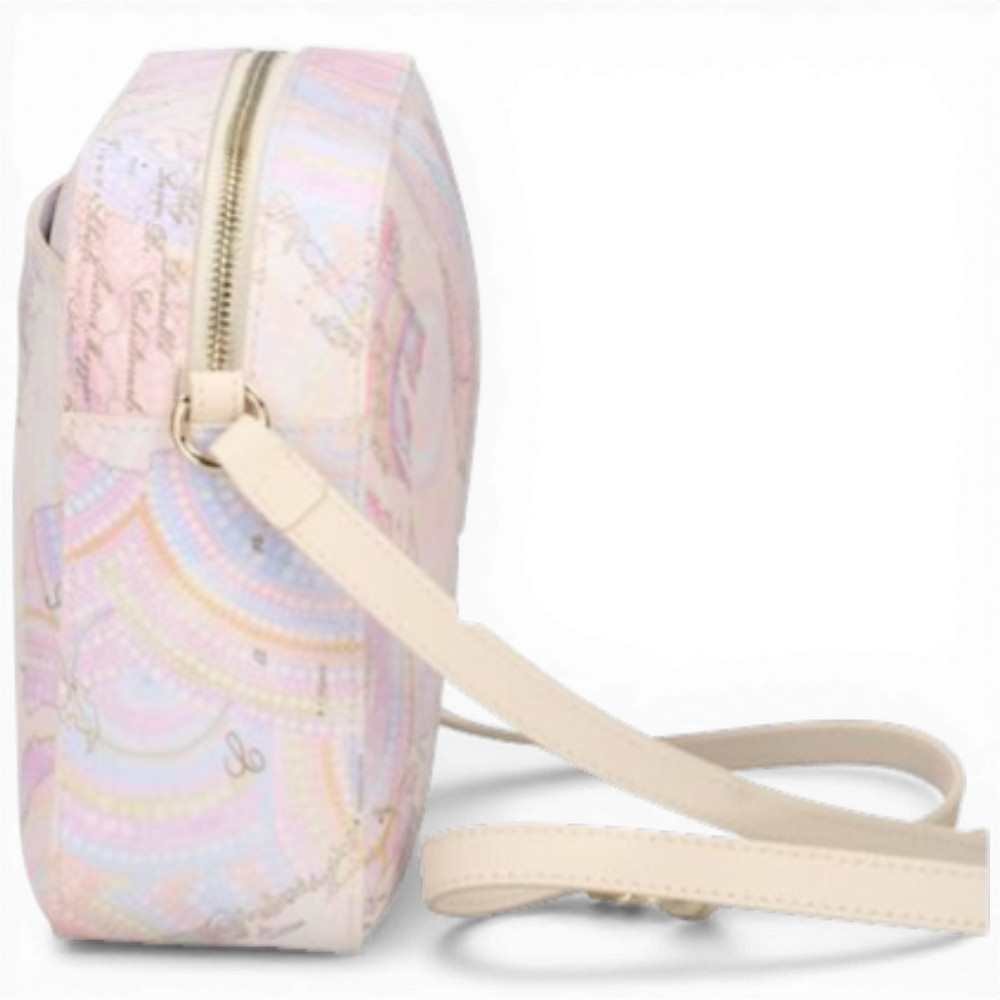 Alviero Martini 1 Classe Geo Punkte Kunst Frau Multicolor Stoff Reporter Tasche
