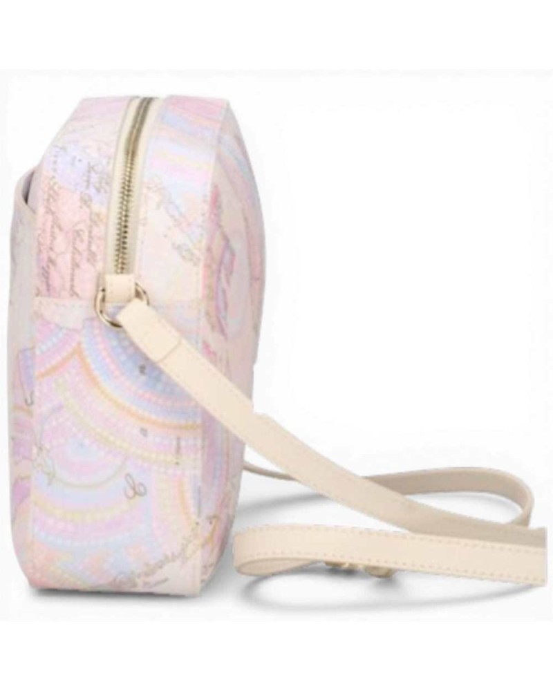 Alviero Martini 1 Classe Geo Punkte Kunst Frau Multicolor Stoff Reporter Tasche