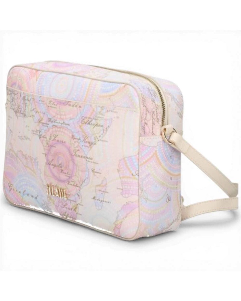 Alviero Martini 1 Classe Geo Punkte Kunst Frau Multicolor Stoff Reporter Tasche