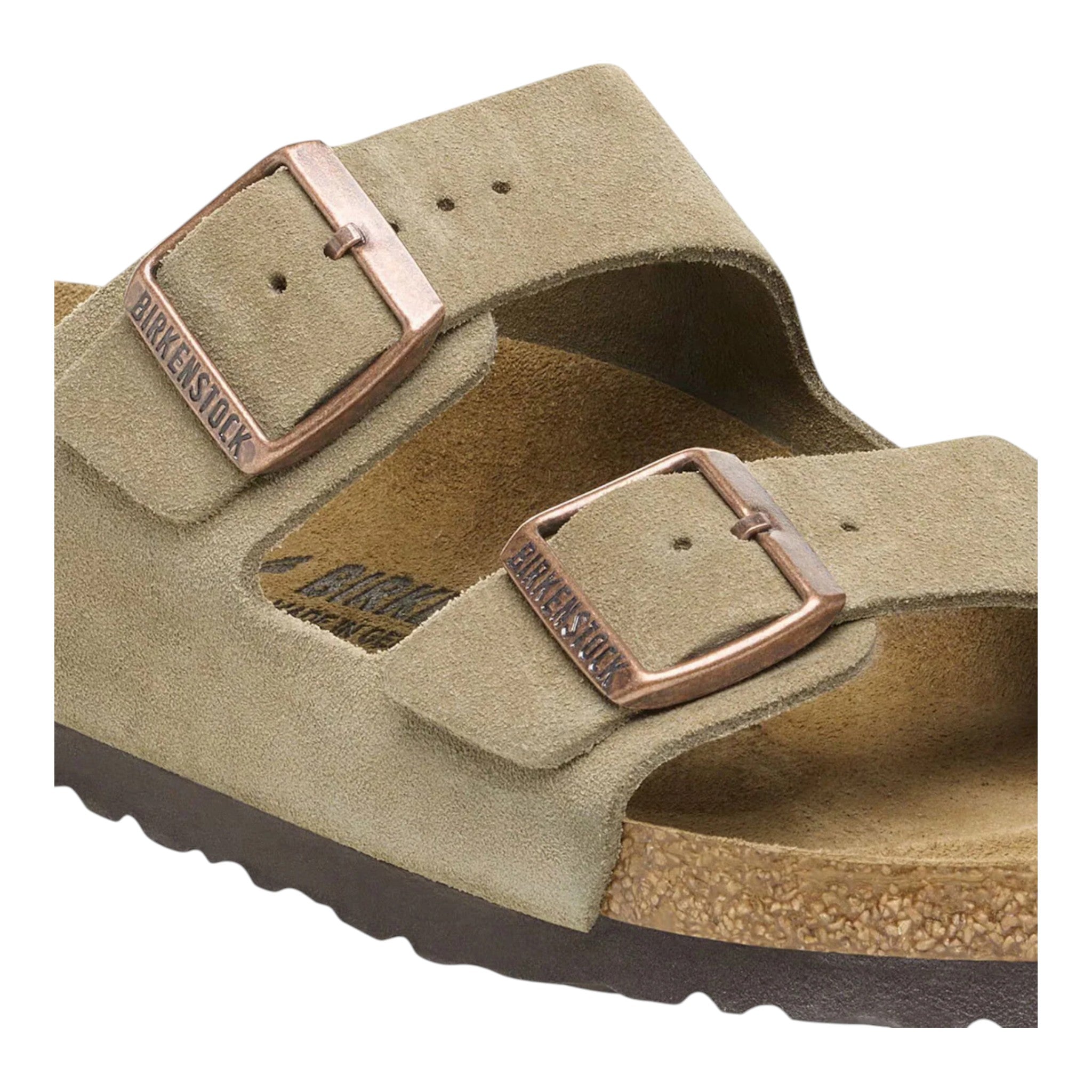 sandalias unisex Birkenstock arizona suede leather - taupe