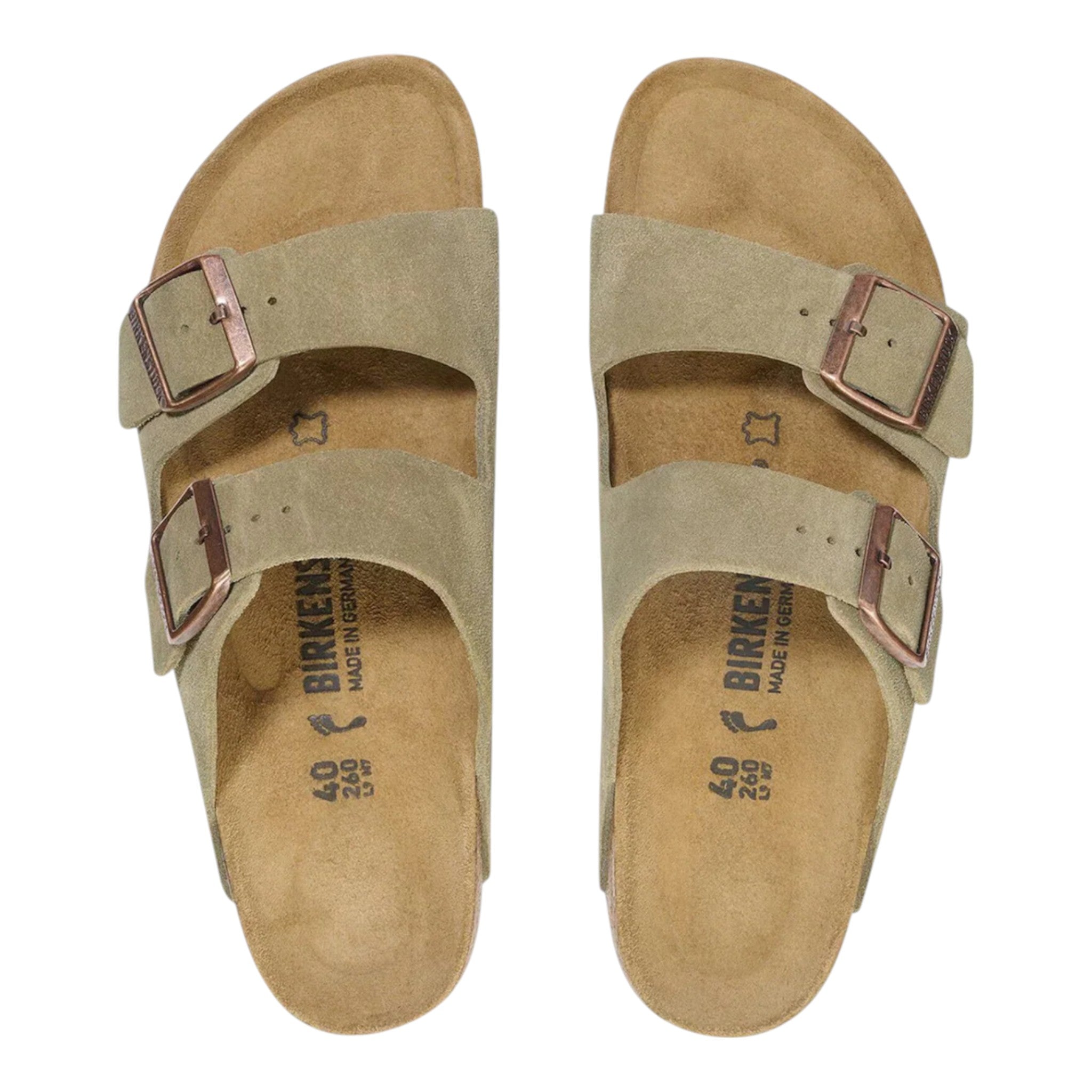 sandalias unisex Birkenstock arizona suede leather - taupe