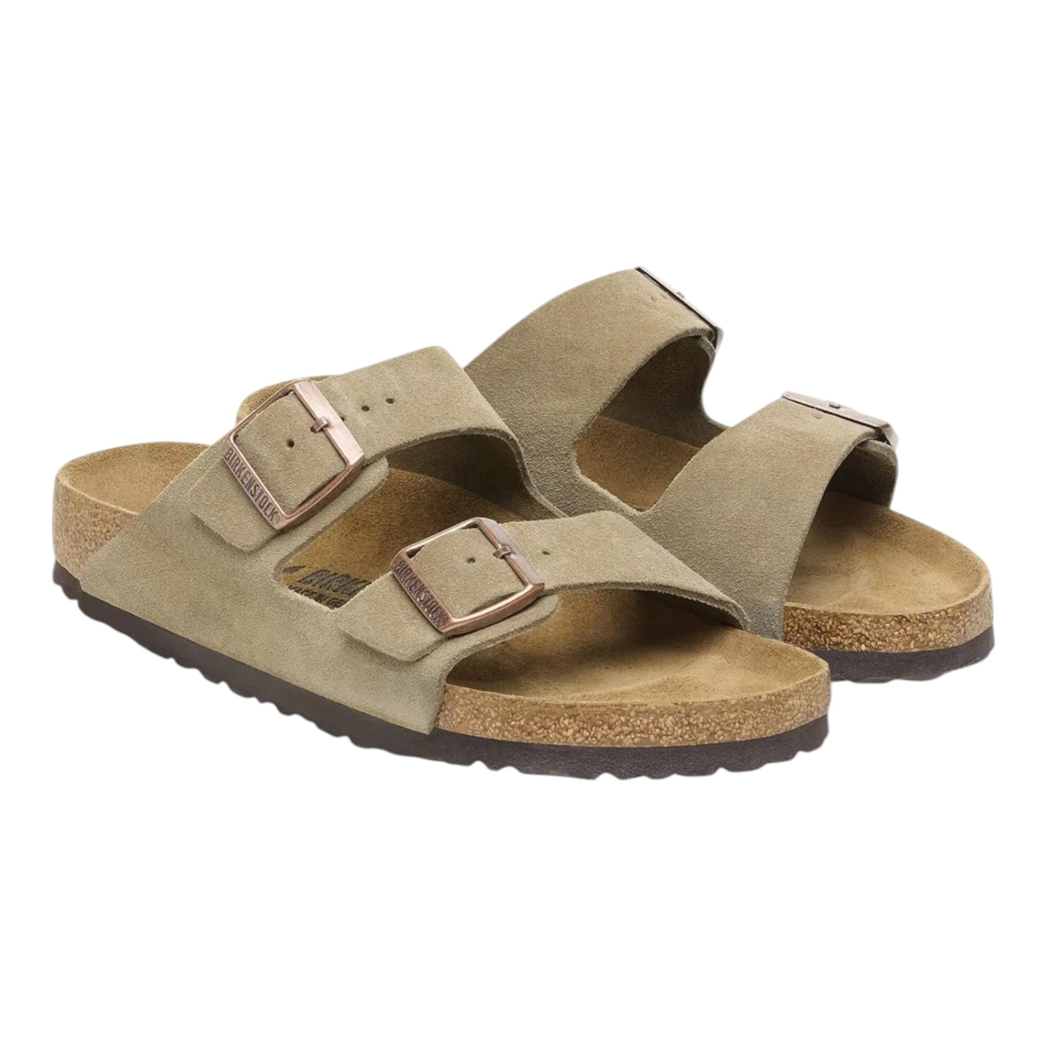 sandalias unisex Birkenstock arizona suede leather - taupe