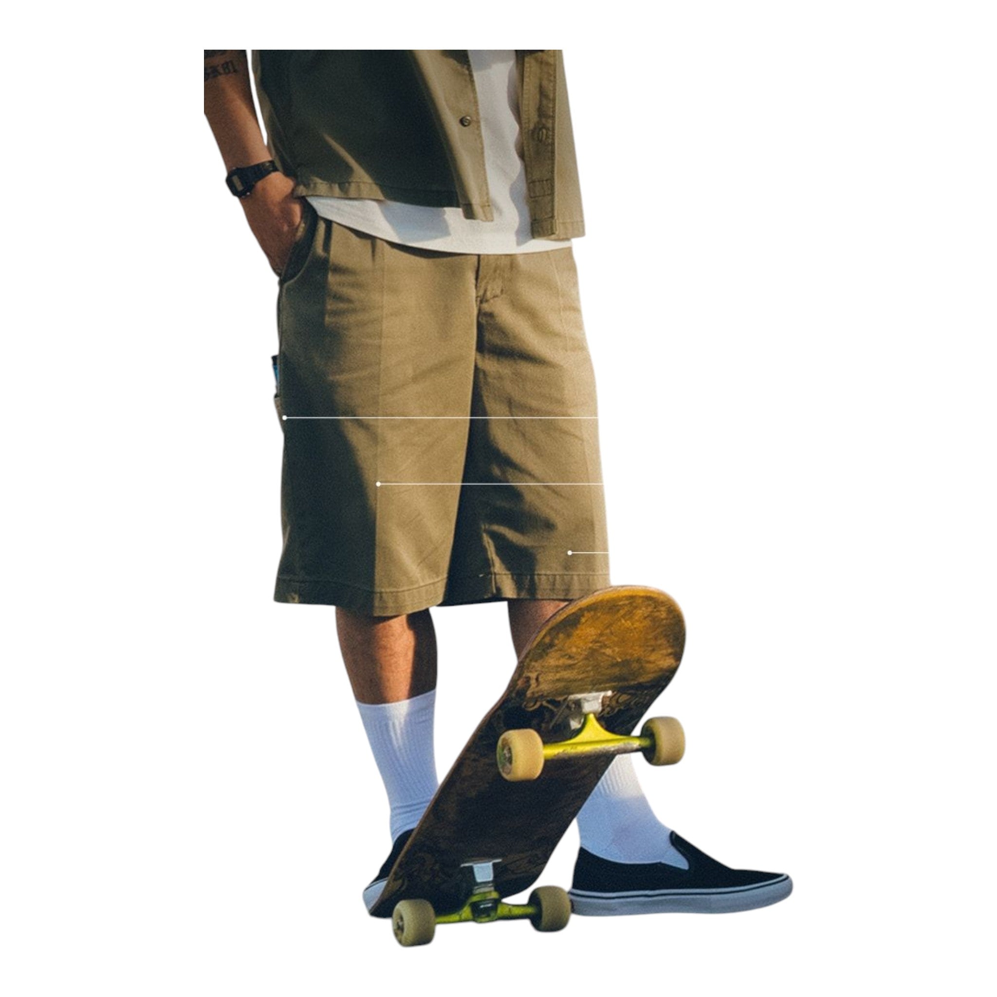 jorts dickies unionville 13 in work short - military green