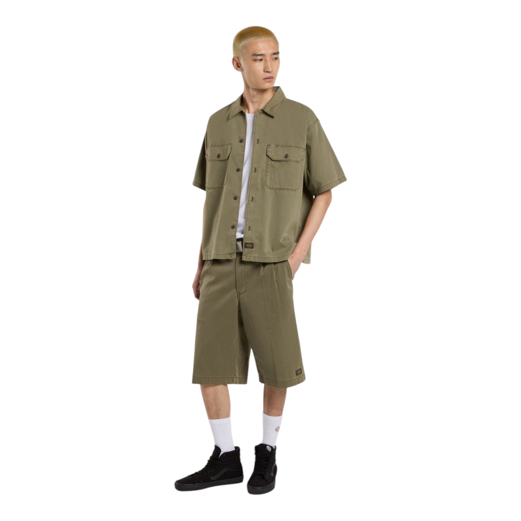jorts dickies unionville 13 in work short - military green