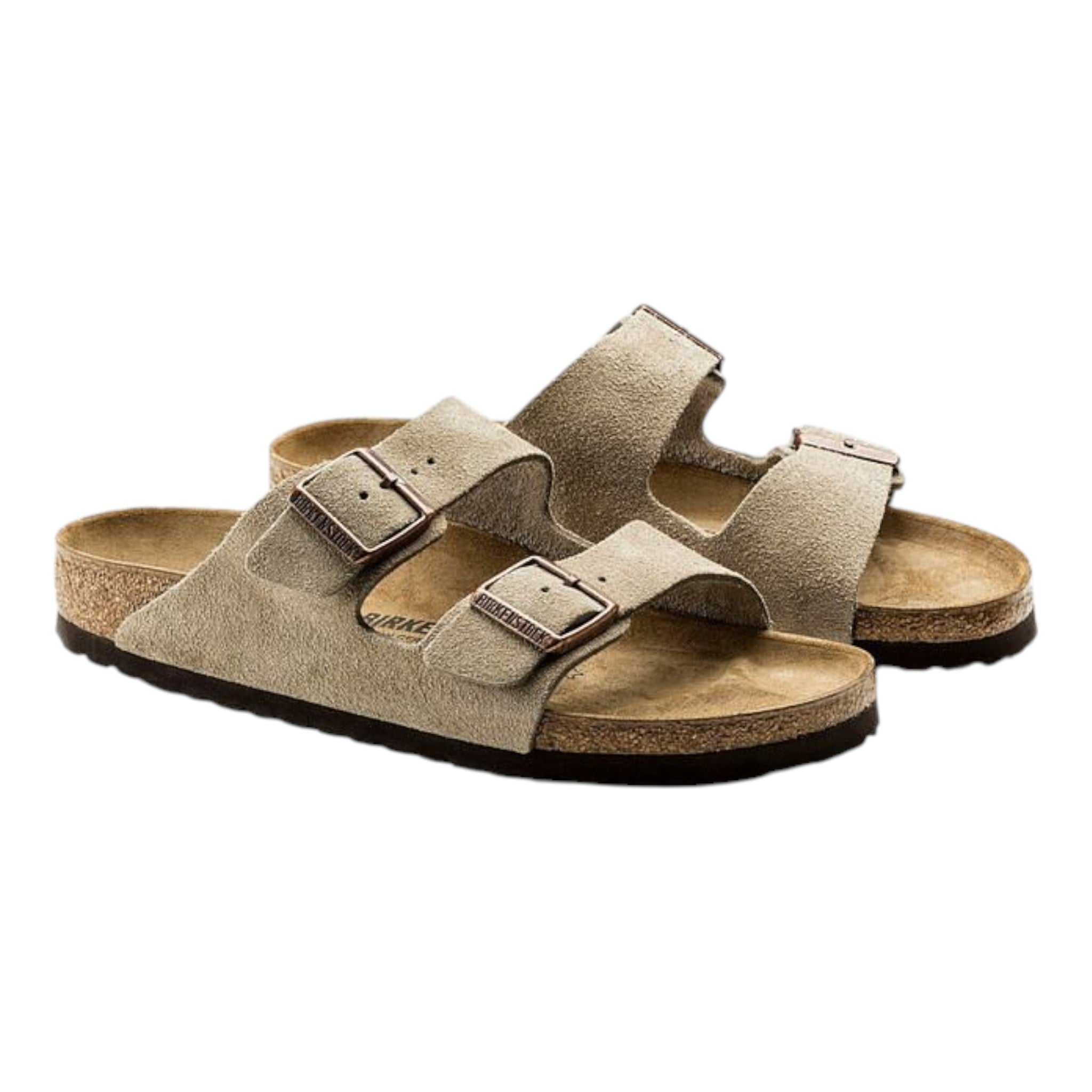 sandali unisex birkenstock arizona - taupe suede leather