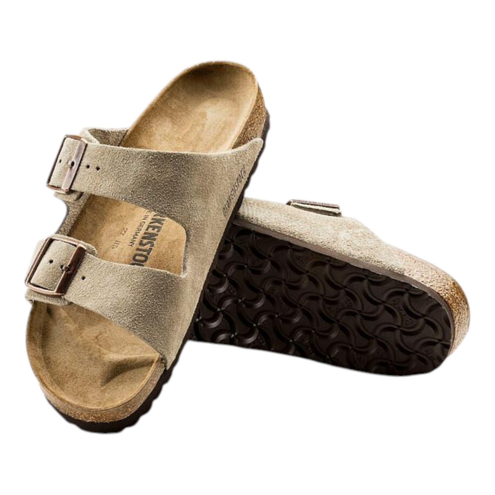 sandali unisex birkenstock arizona - taupe suede leather