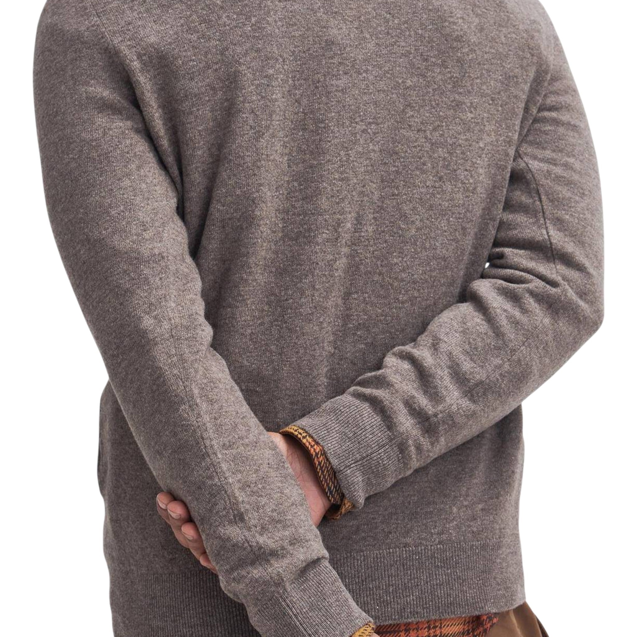 jersey Barbour esencial l/wool tripneck - piedra oscura
