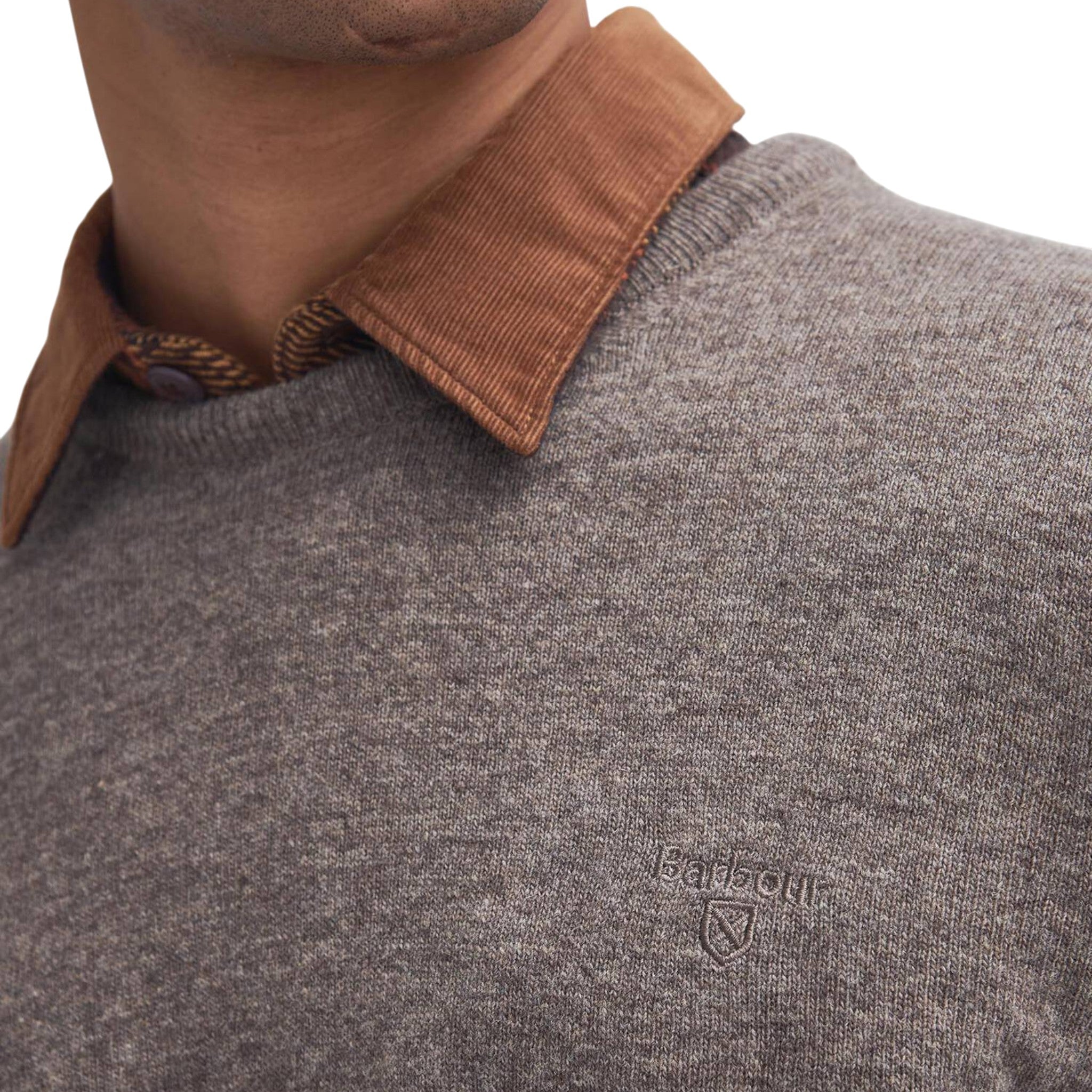 jersey Barbour esencial l/wool tripneck - piedra oscura