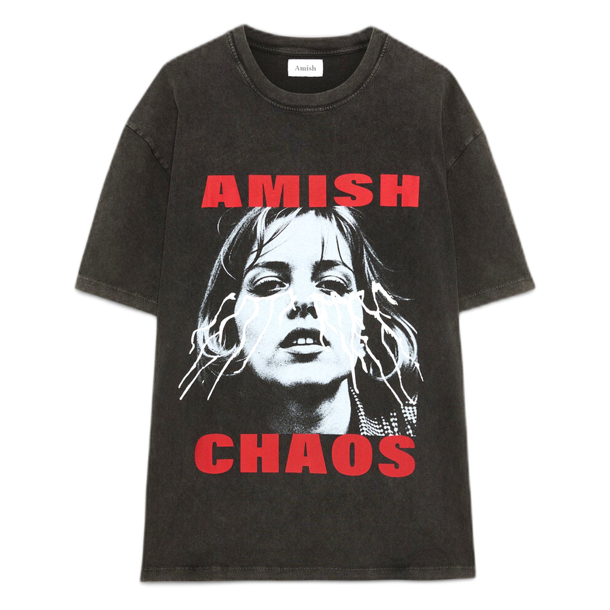 T-shirt Amish jersey pierre pigmentaire de chaos - noir