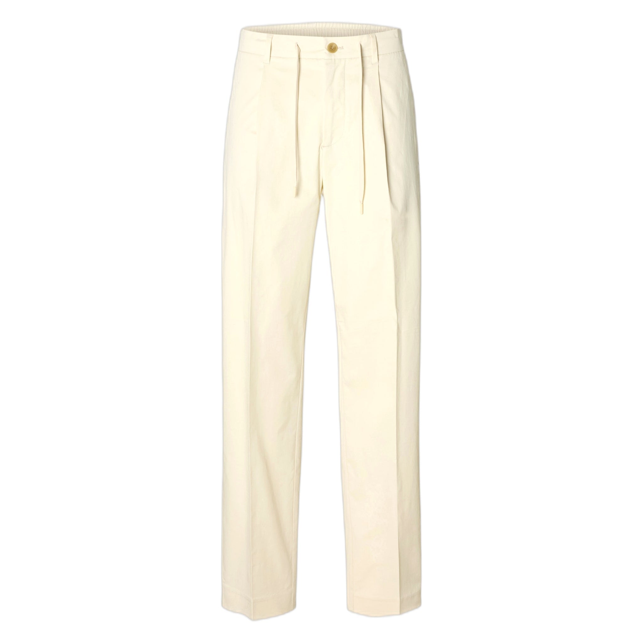 pantaloni selected homme 190 regular tape leroy pleat jari pant - beige