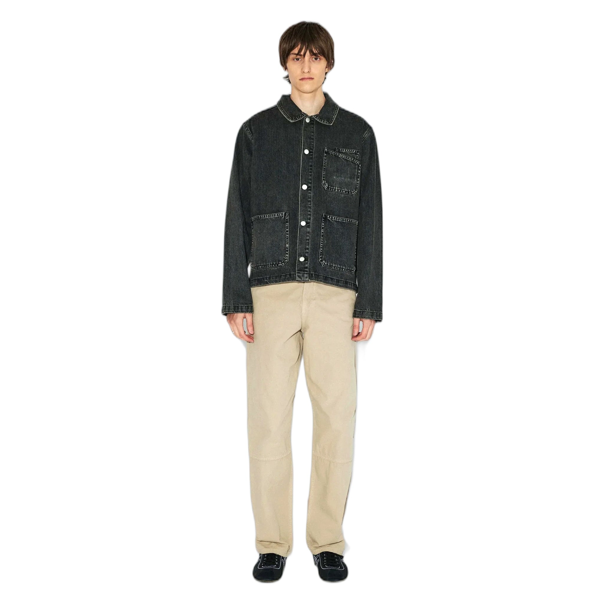 jacket dr denim evon worker jacket - aged black