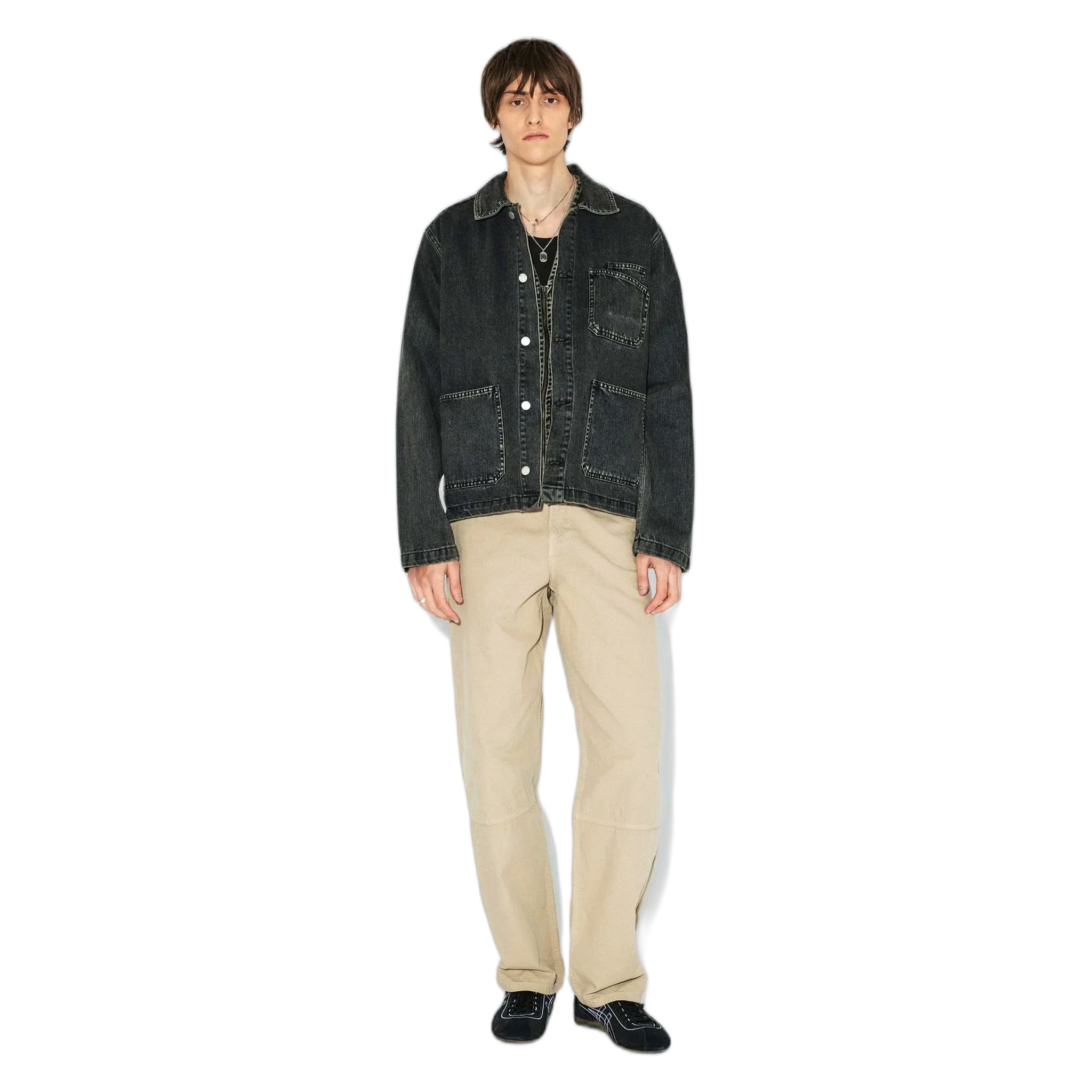 jacket dr denim evon worker jacket - aged black