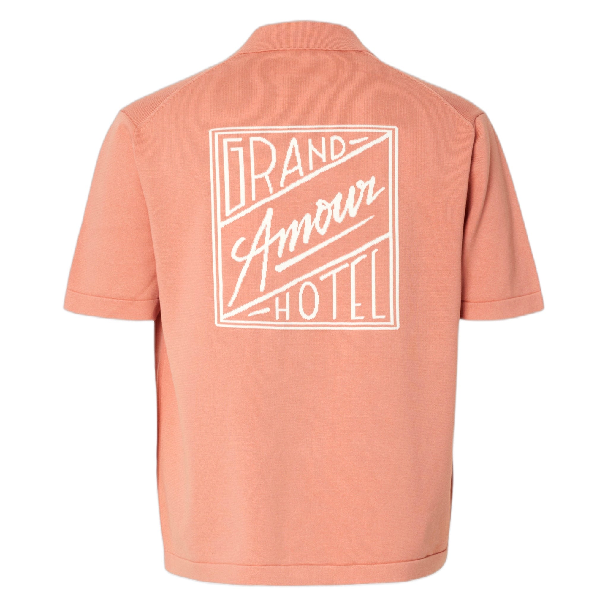 T-shirt Selected Homme amour intarsia relax polo cardigan - rose