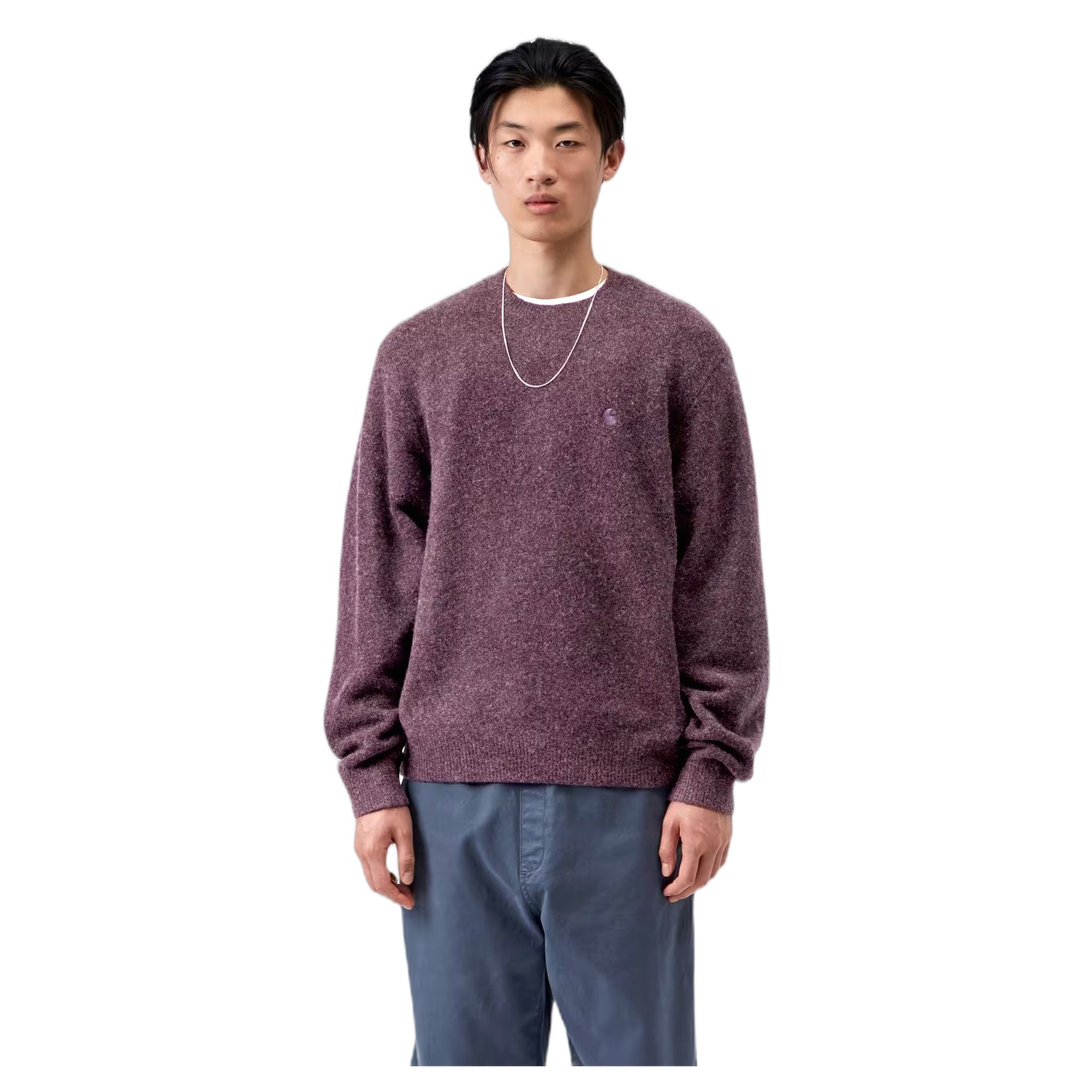 maglione carhartt wip curtis sweater - tangled shady purple