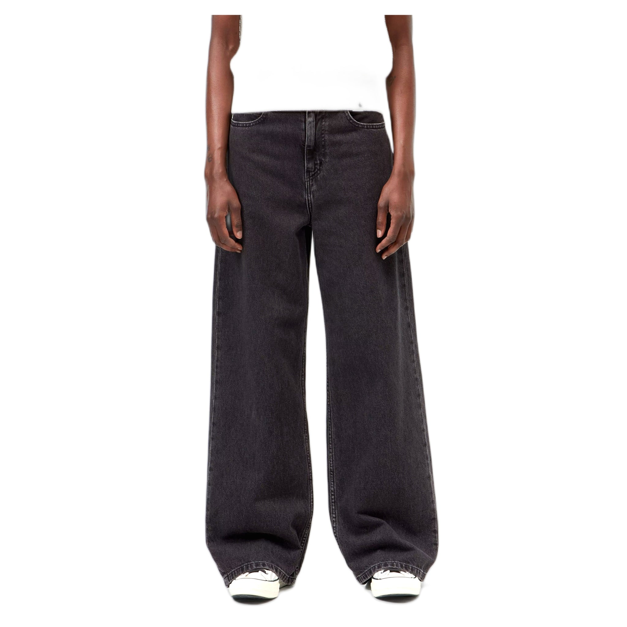jeans carhartt wip w' jane pant - black heavy stone wash