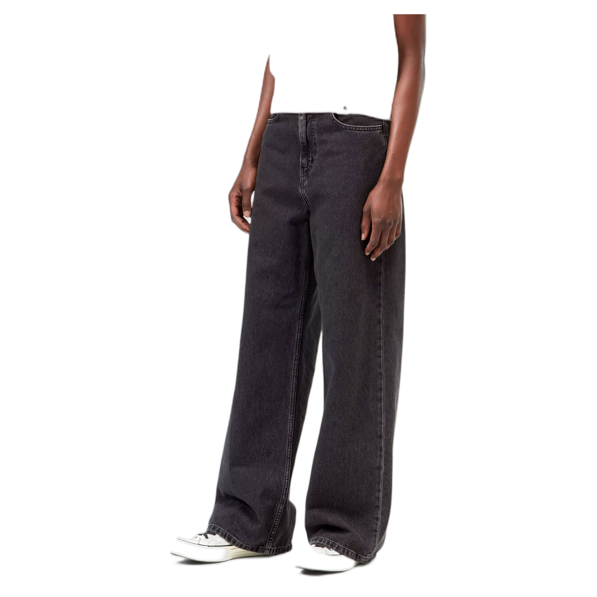 jeans carhartt wip w' jane pant - black heavy stone wash