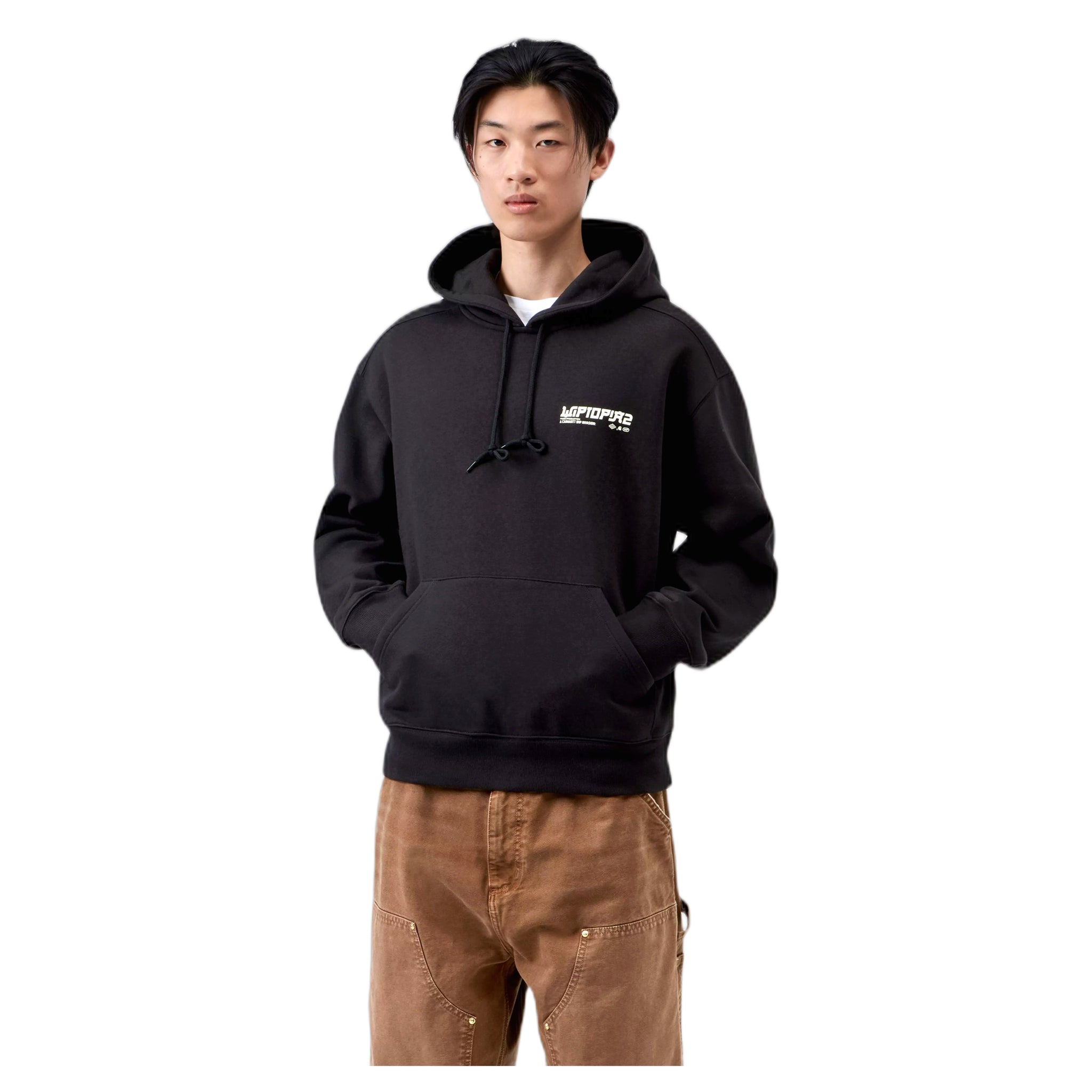 fenol Carhartt Wip hooded wiptopia 2 sudor - negro