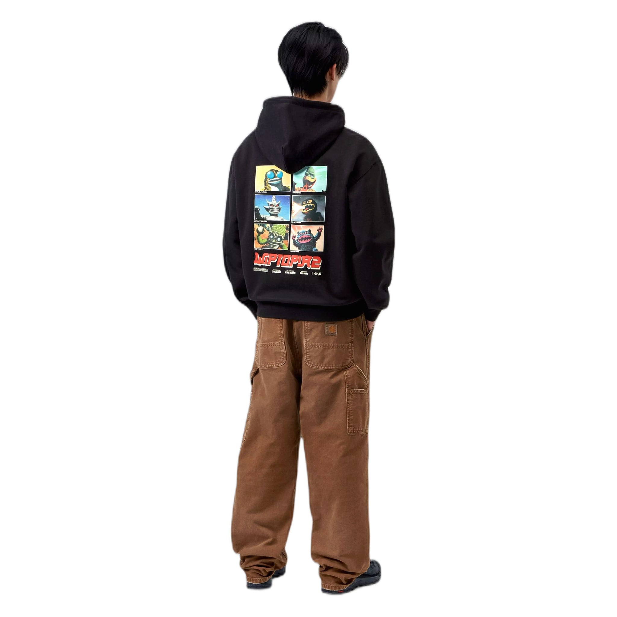 fenol Carhartt Wip hooded wiptopia 2 sudor - negro