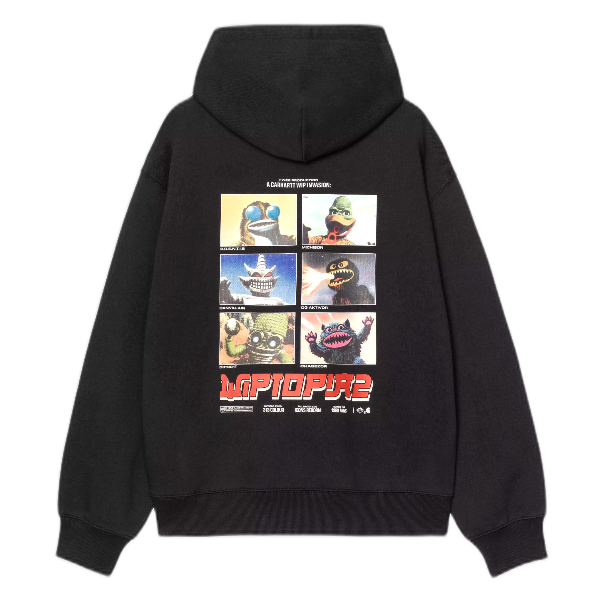 fenol Carhartt Wip hooded wiptopia 2 sudor - negro