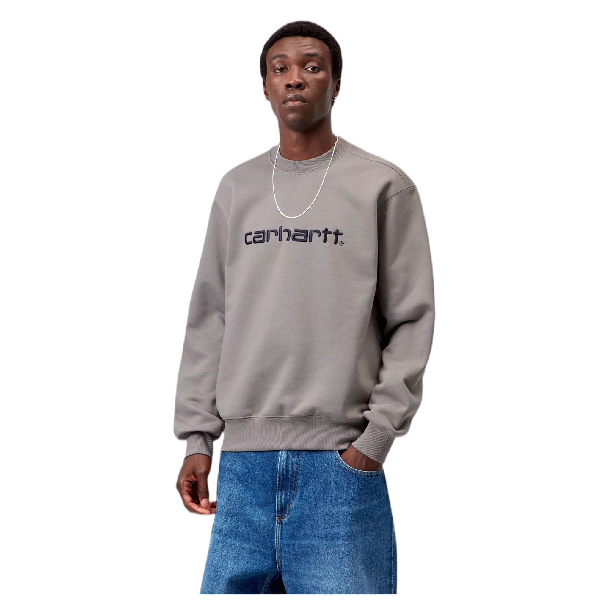 phenol Carhartt Wip carhartt sweatshirt - shady grey / dark navy