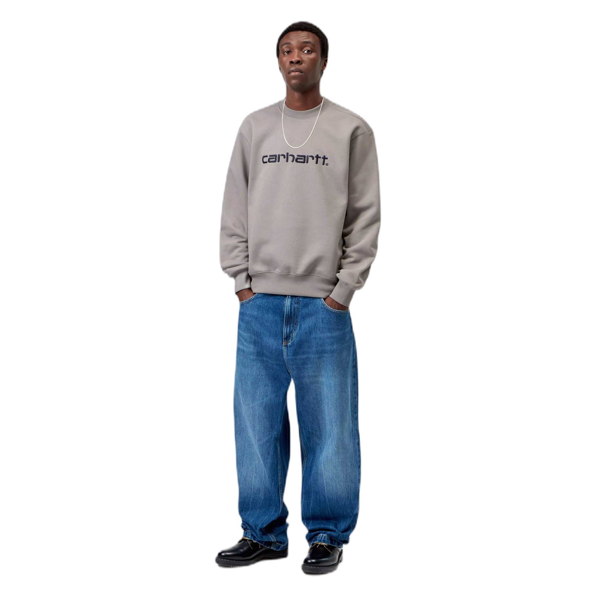phenol Carhartt Wip carhartt sweatshirt - shady grey / dark navy