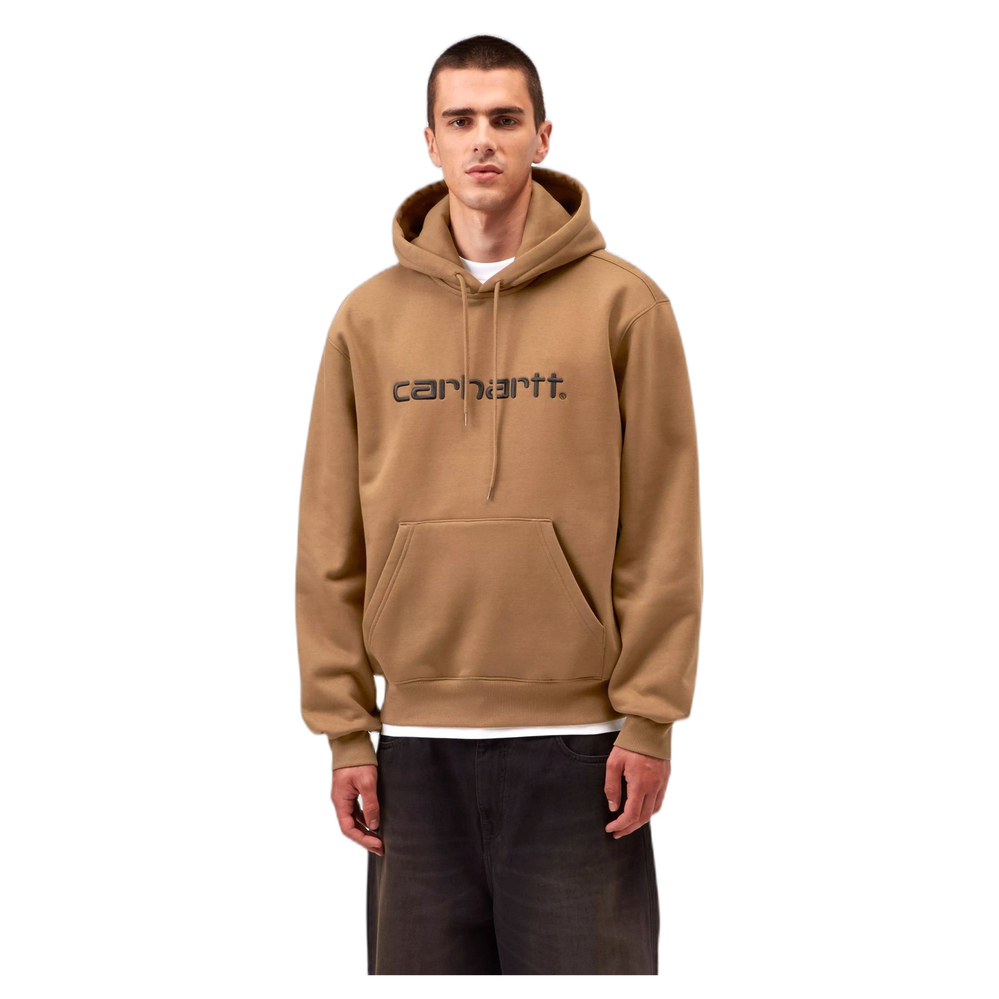 phenol Carhartt Wip hooded carhartt sweatshirt - wip h brown / black
