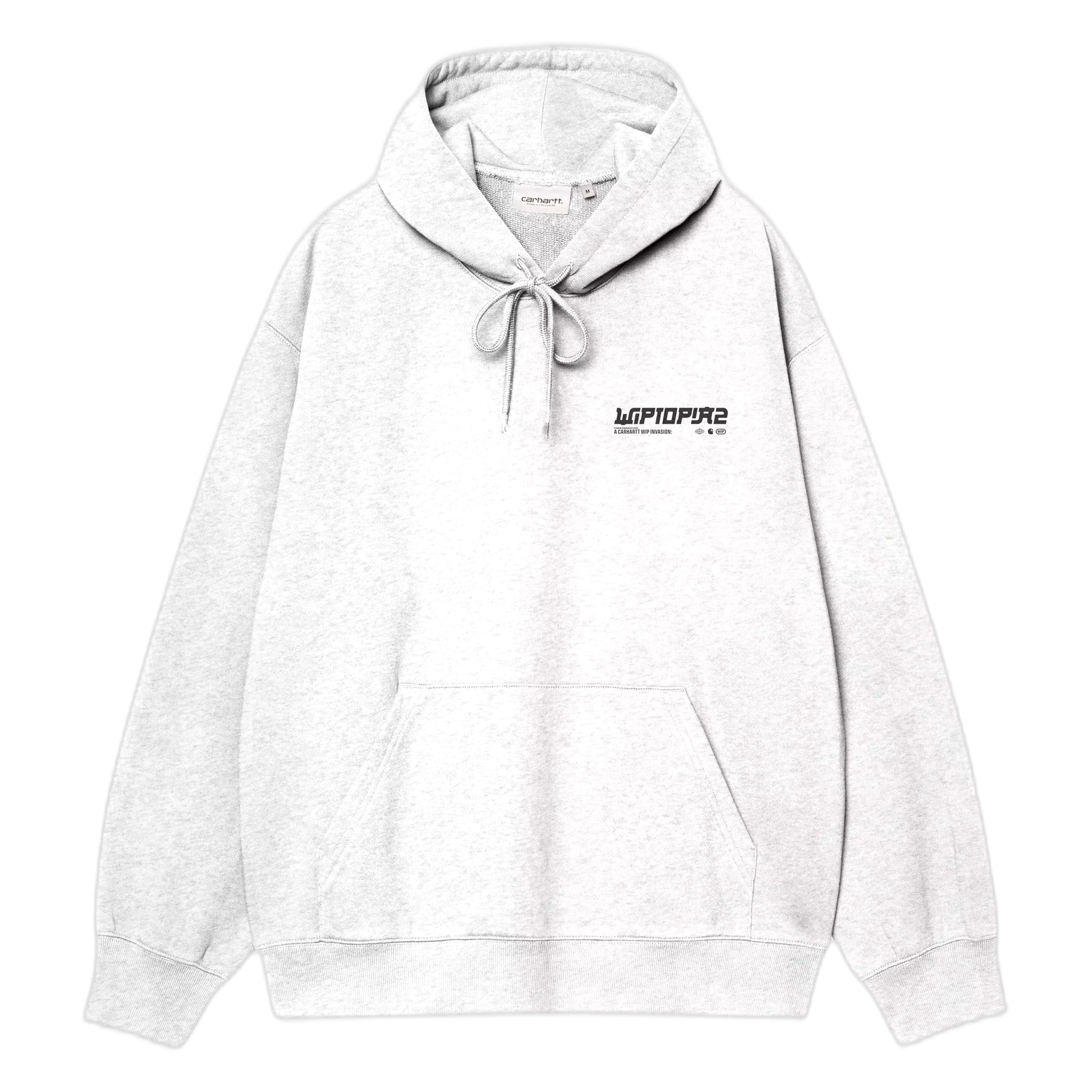 phenol Carhartt Wip hooded wiptopia 2 sweatshirt - ash heather