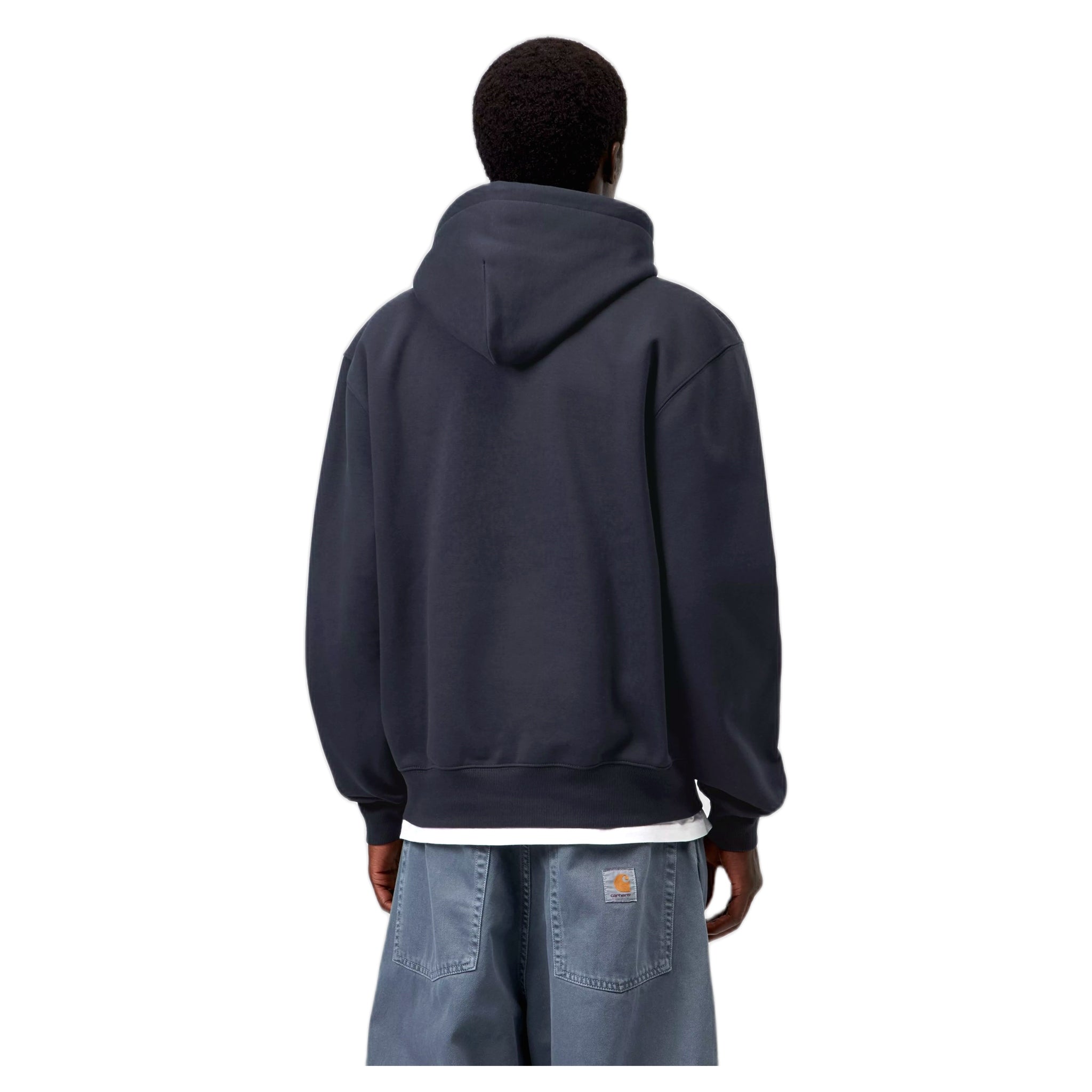 felpa carhartt wip hooded carhartt sweatshirt - dark navy / dark scarab