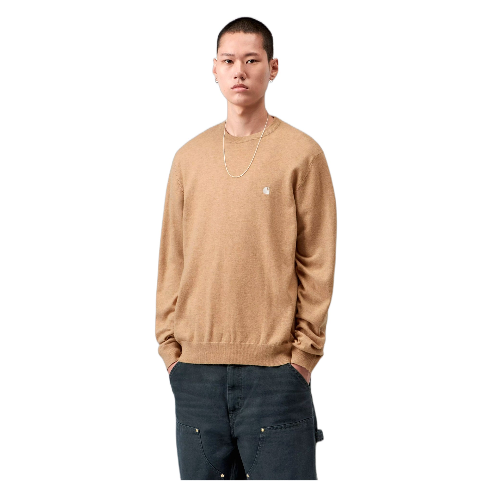 sweater Carhartt Wip madison sweater - wip dusty h brown / wax