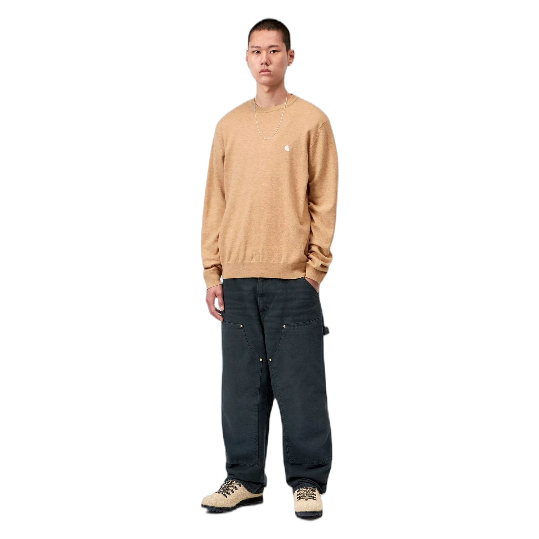sweater Carhartt Wip madison sweater - wip dusty h brown / wax