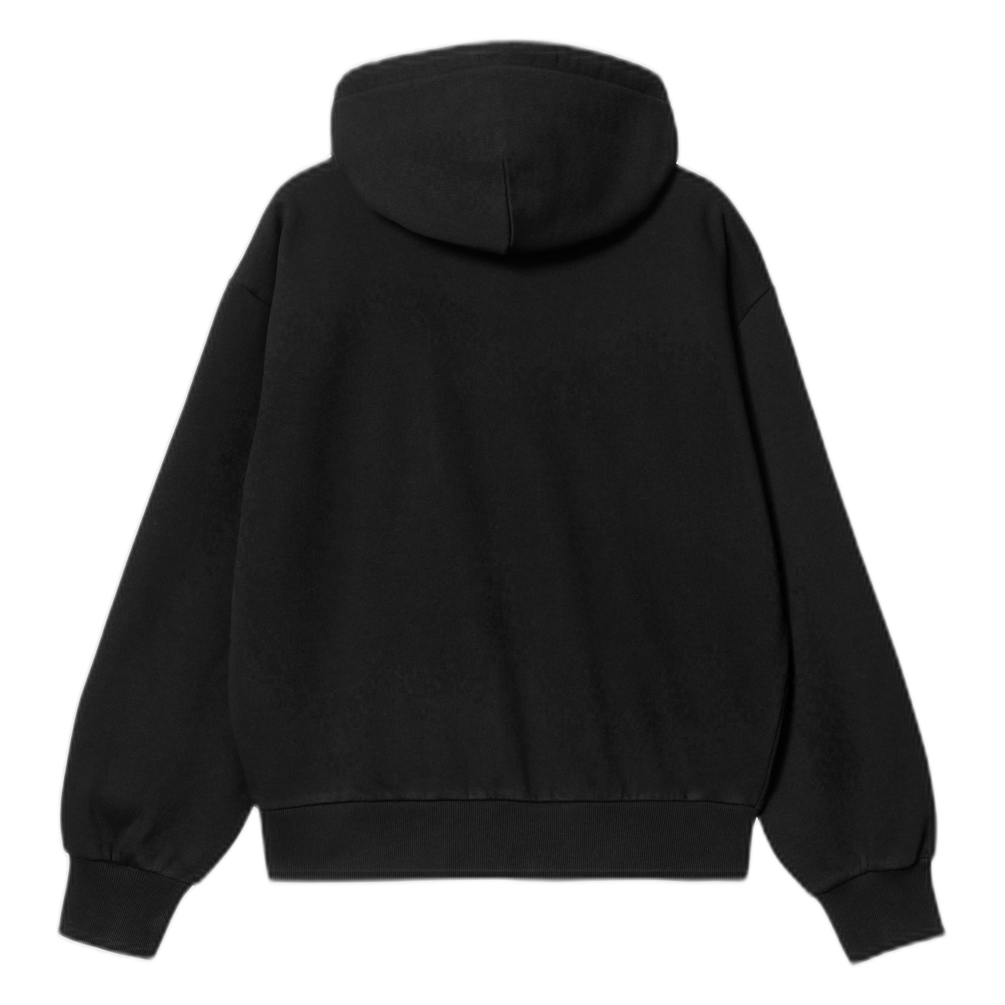 felpa carhartt wip w' hooded casey jacket - black / silver