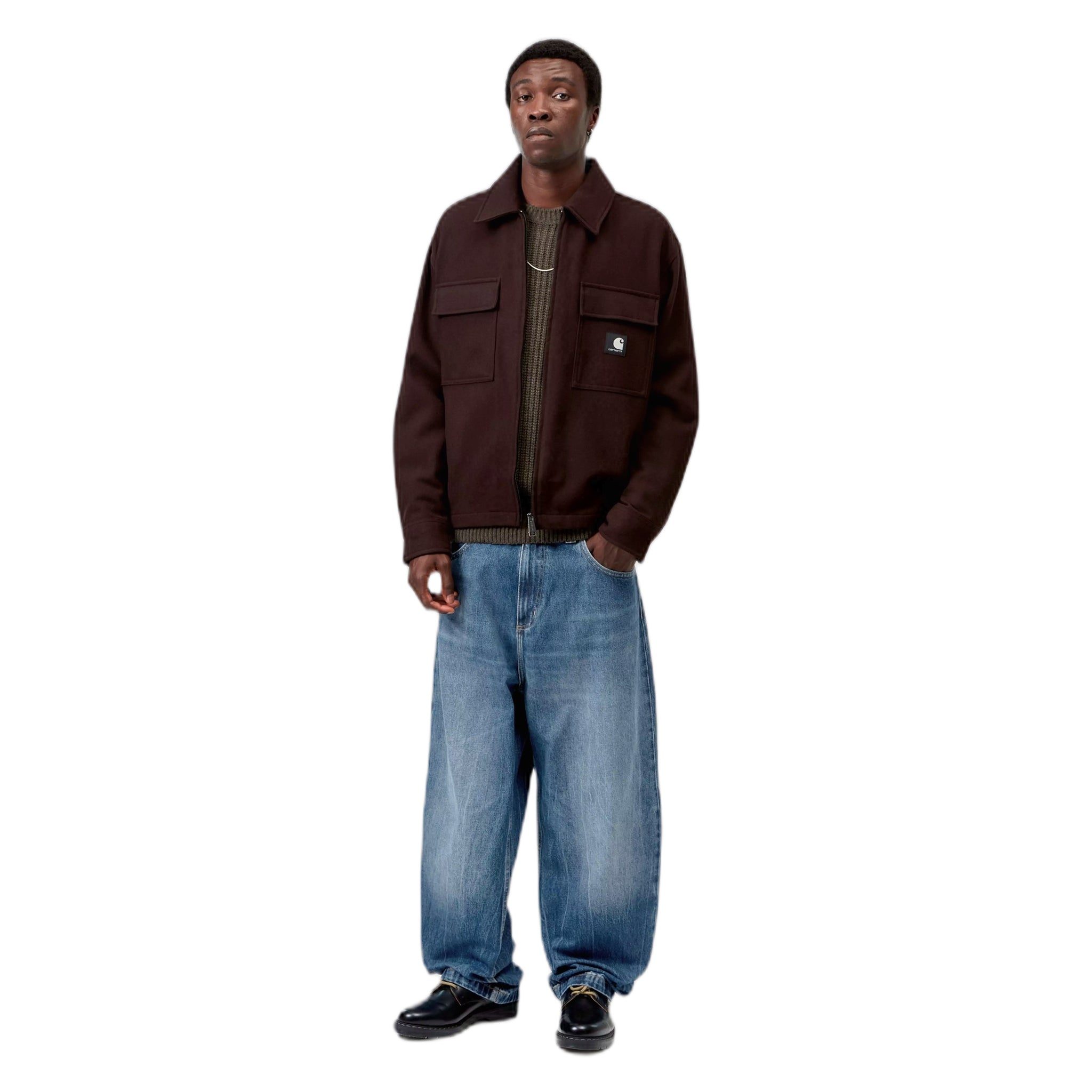 jeans carhartt wip landon pant - blue marble used wash