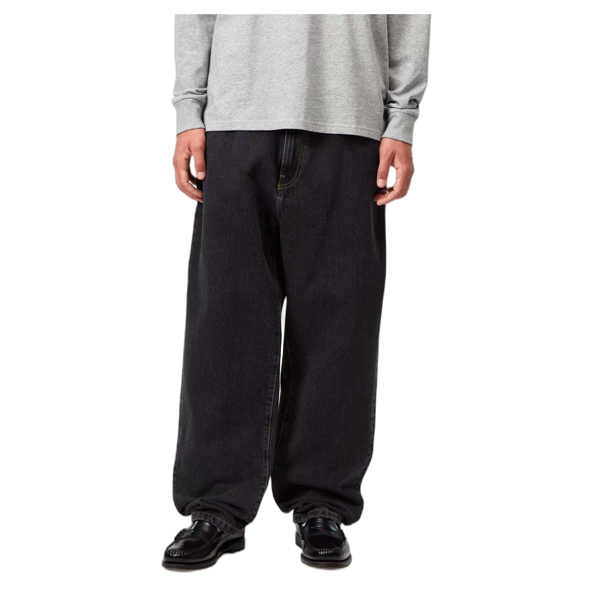 jeans carhartt wip aaron pant - black stone wash