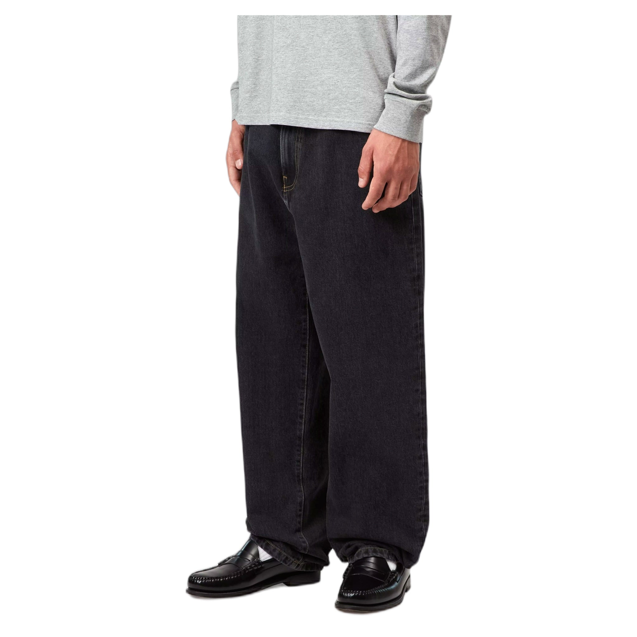 jeans carhartt wip aaron pant - black stone wash