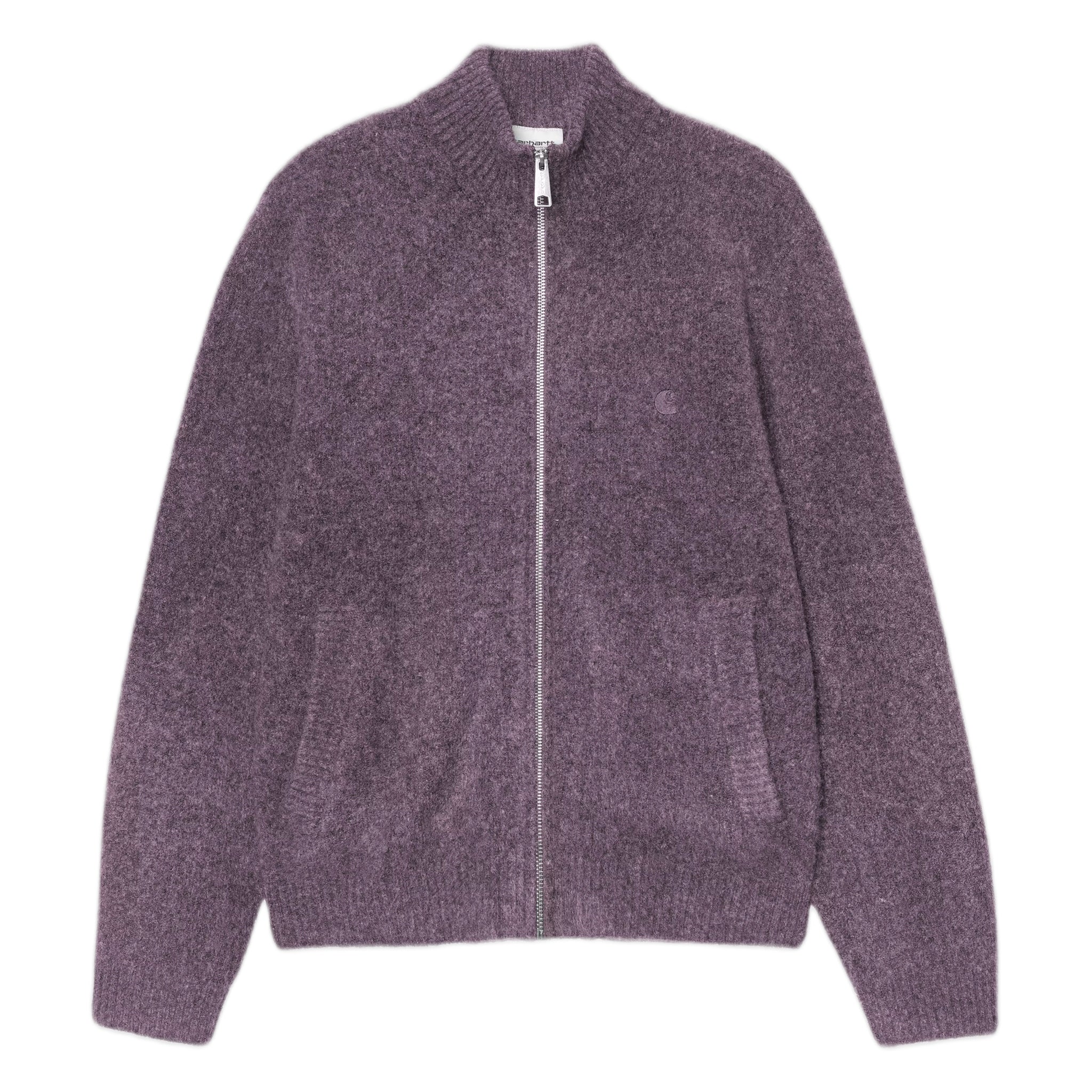 maglione carhartt wip curtis sweater jacket - tangled shady purple