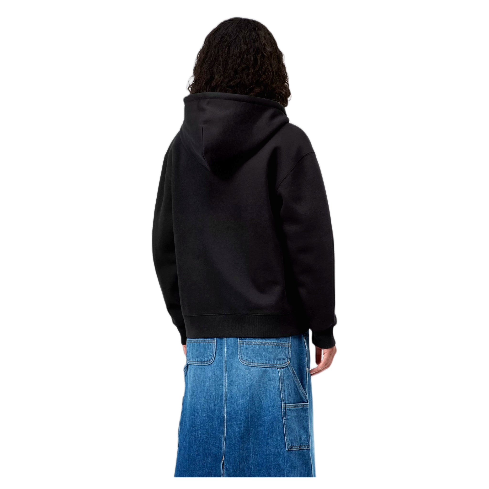 felpa carhartt wip w' hd small heart patch jkt - black/black