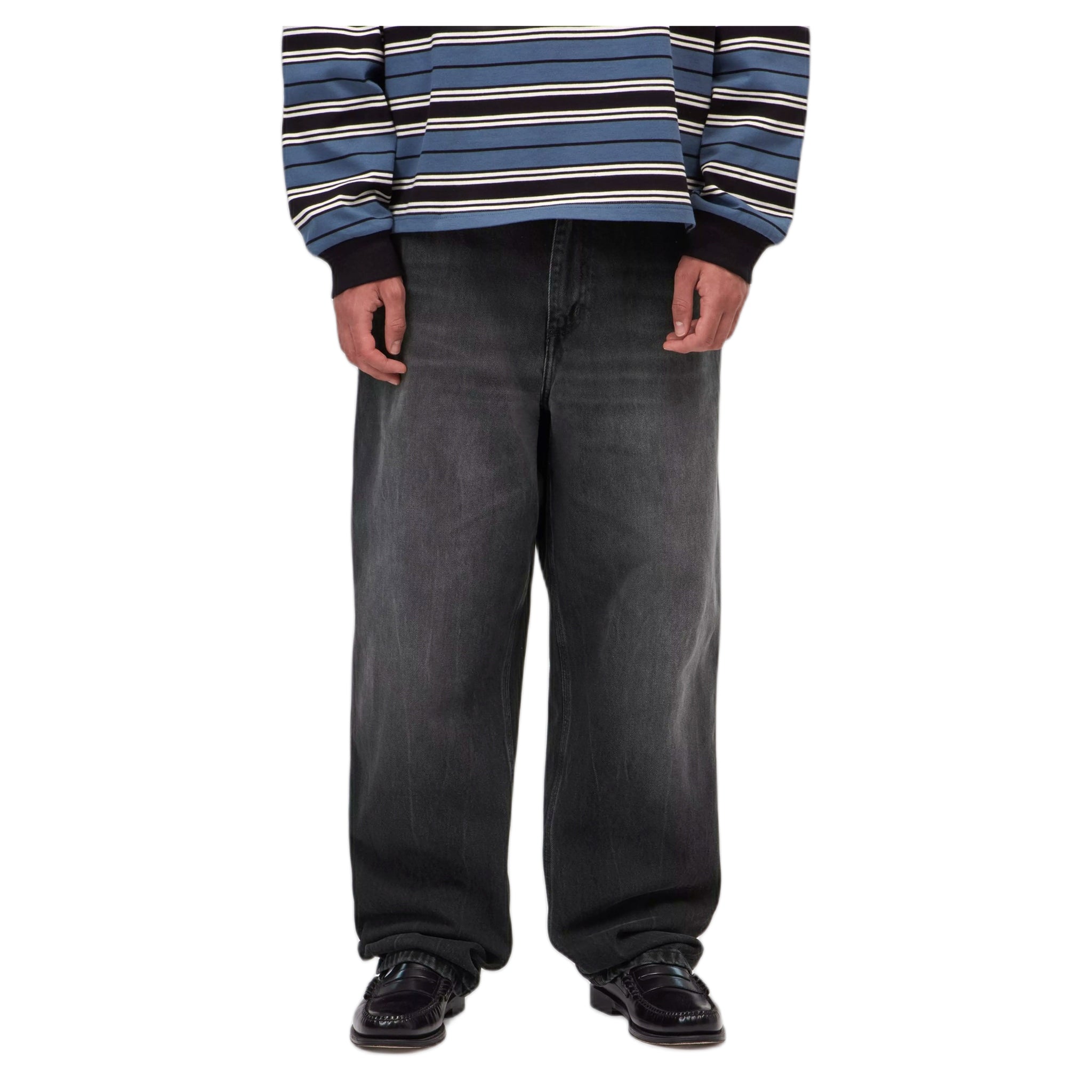 jeans jeans Carhartt Wip single knee pant - black marble used wash