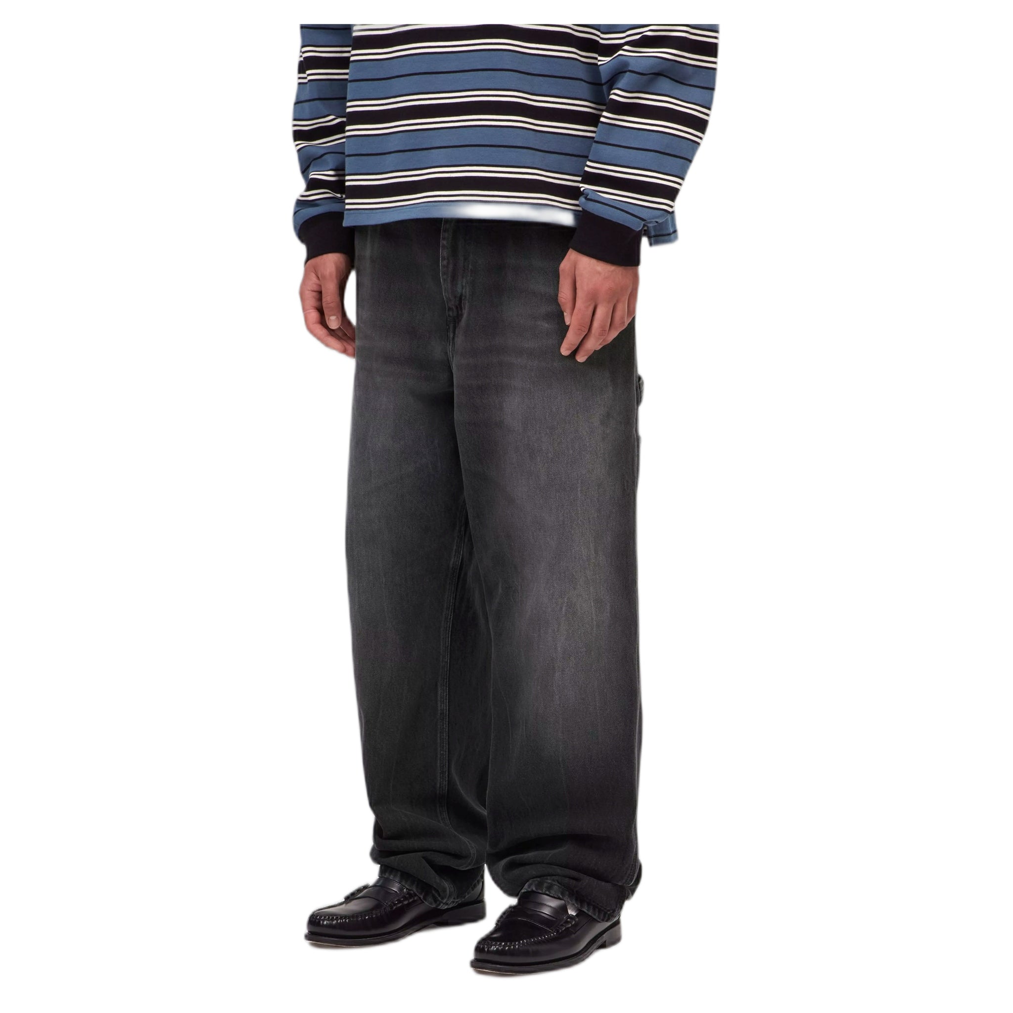 jeans jeans Carhartt Wip single knee pant - black marble used wash