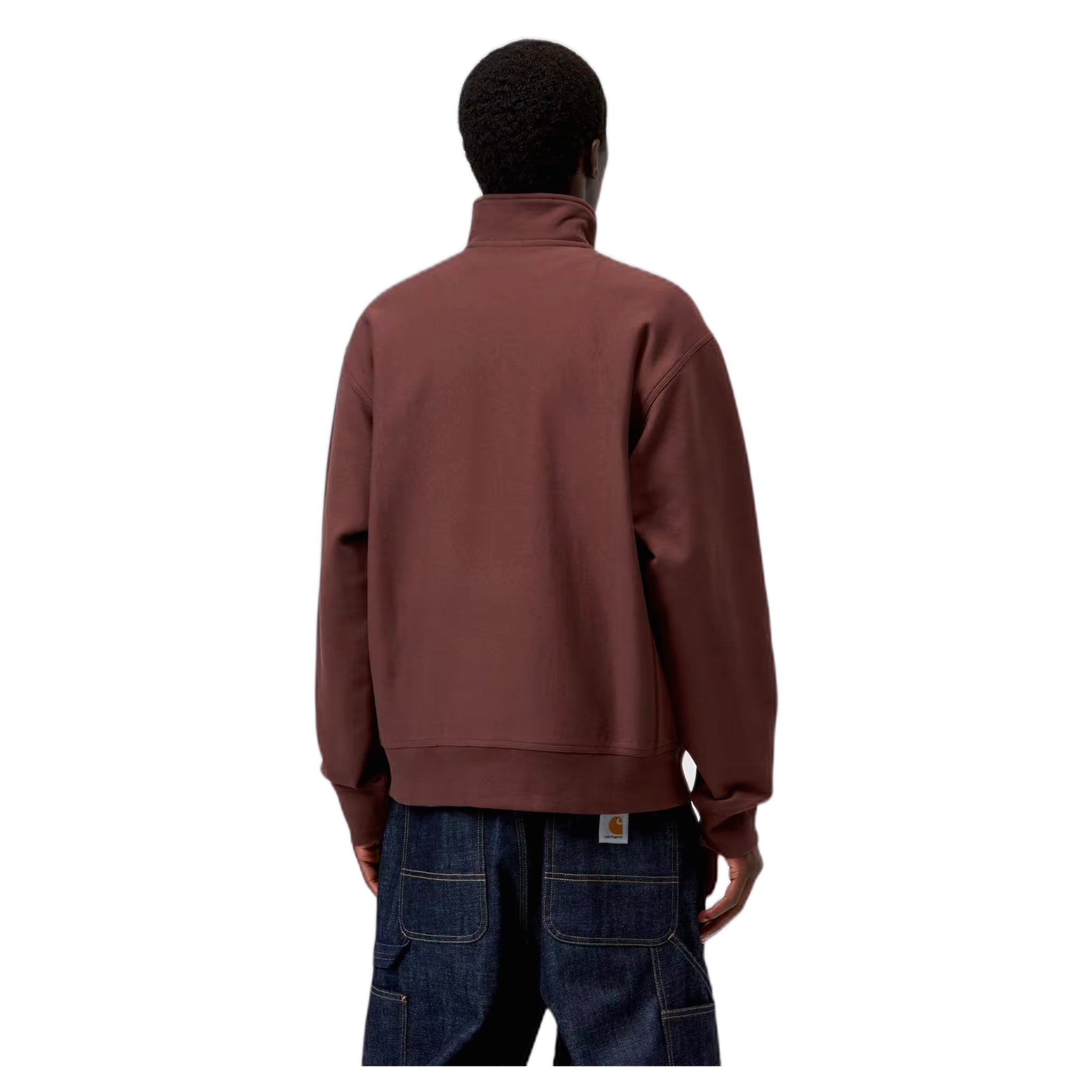 fenol Carhartt Wip media cremallera sudadera de guion americano - amarone