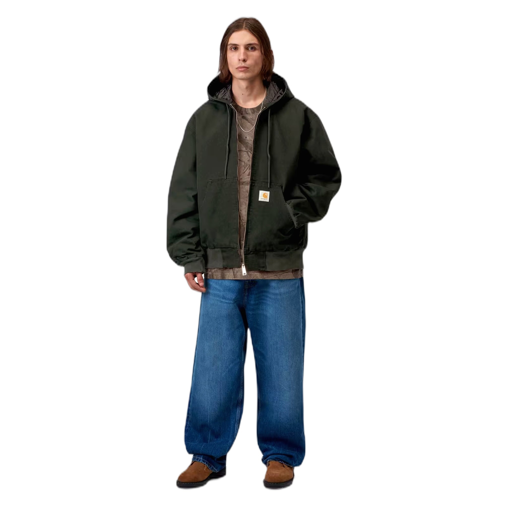 giacca carhartt wip og active jacket - raven stone canvas