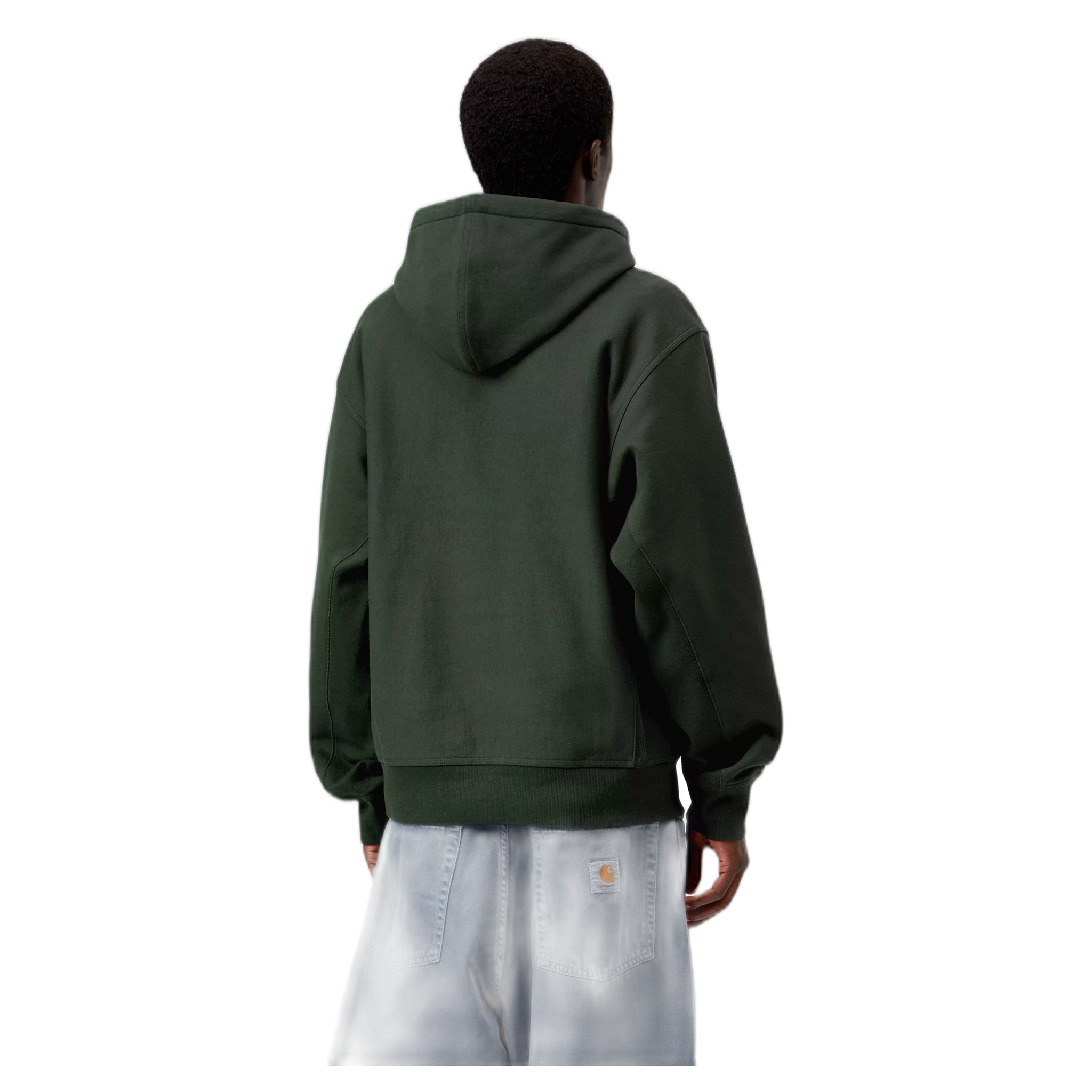 phenol Carhartt Wip hooded american script sweatshirt - raven