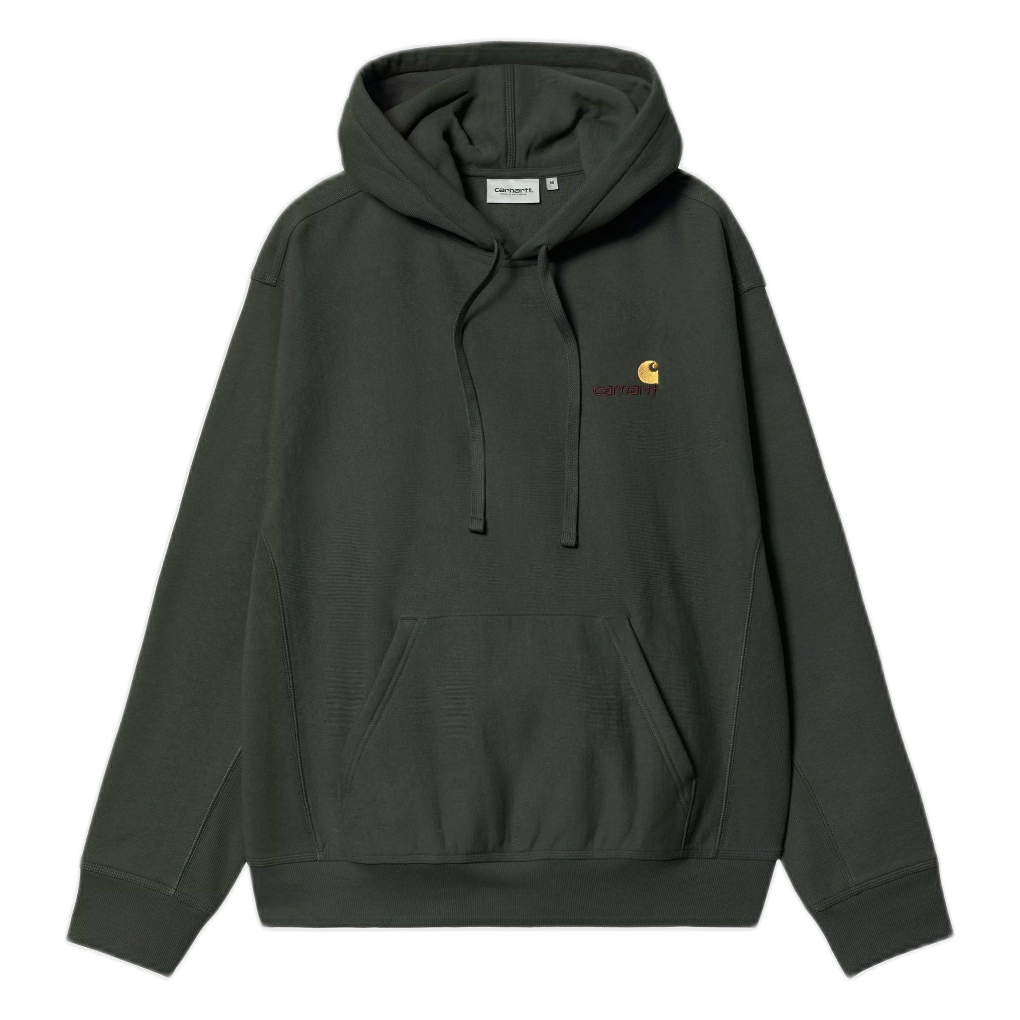 phenol Carhartt Wip hooded american script sweatshirt - raven