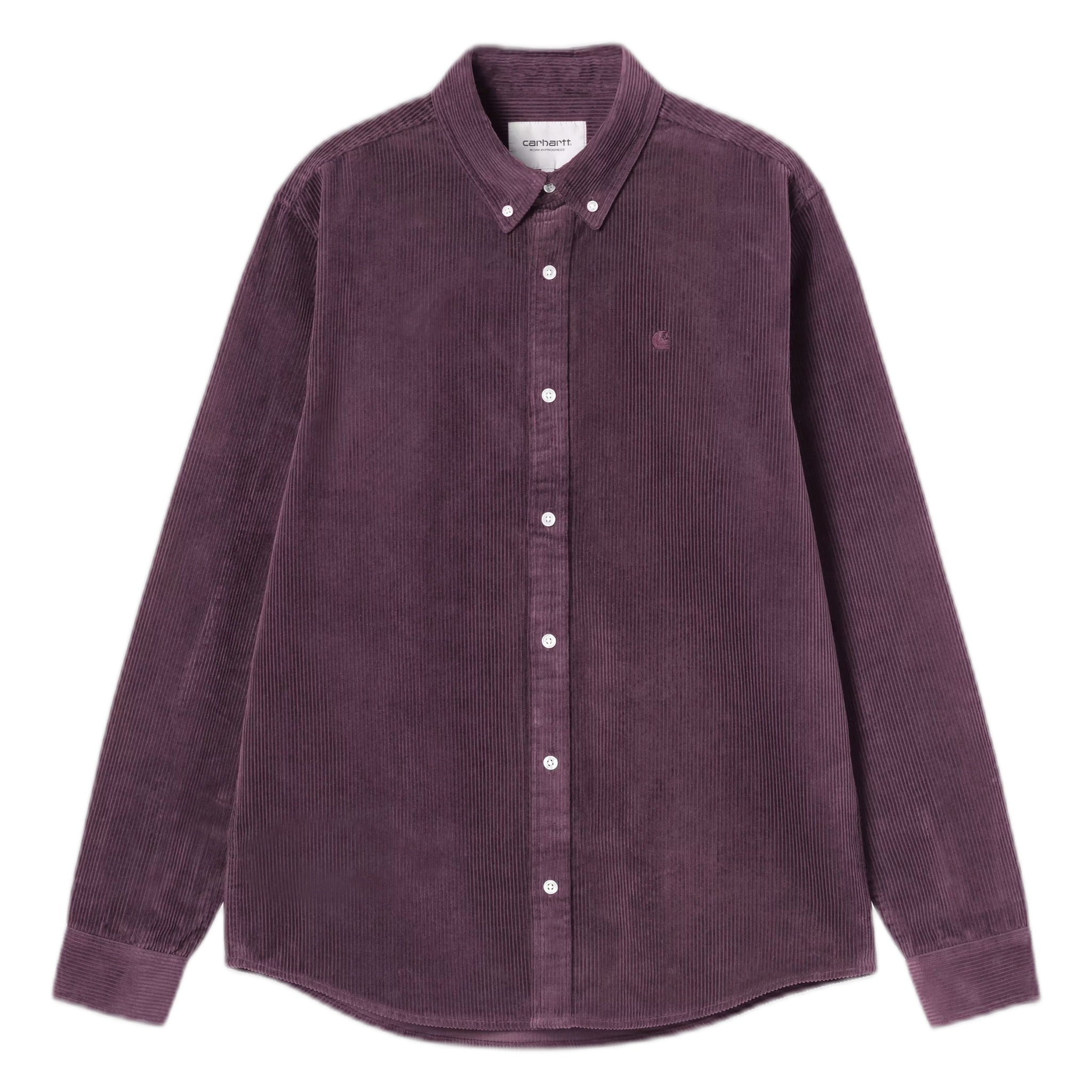 camicia carhartt wip l/s madison cord shirt - cozy purple