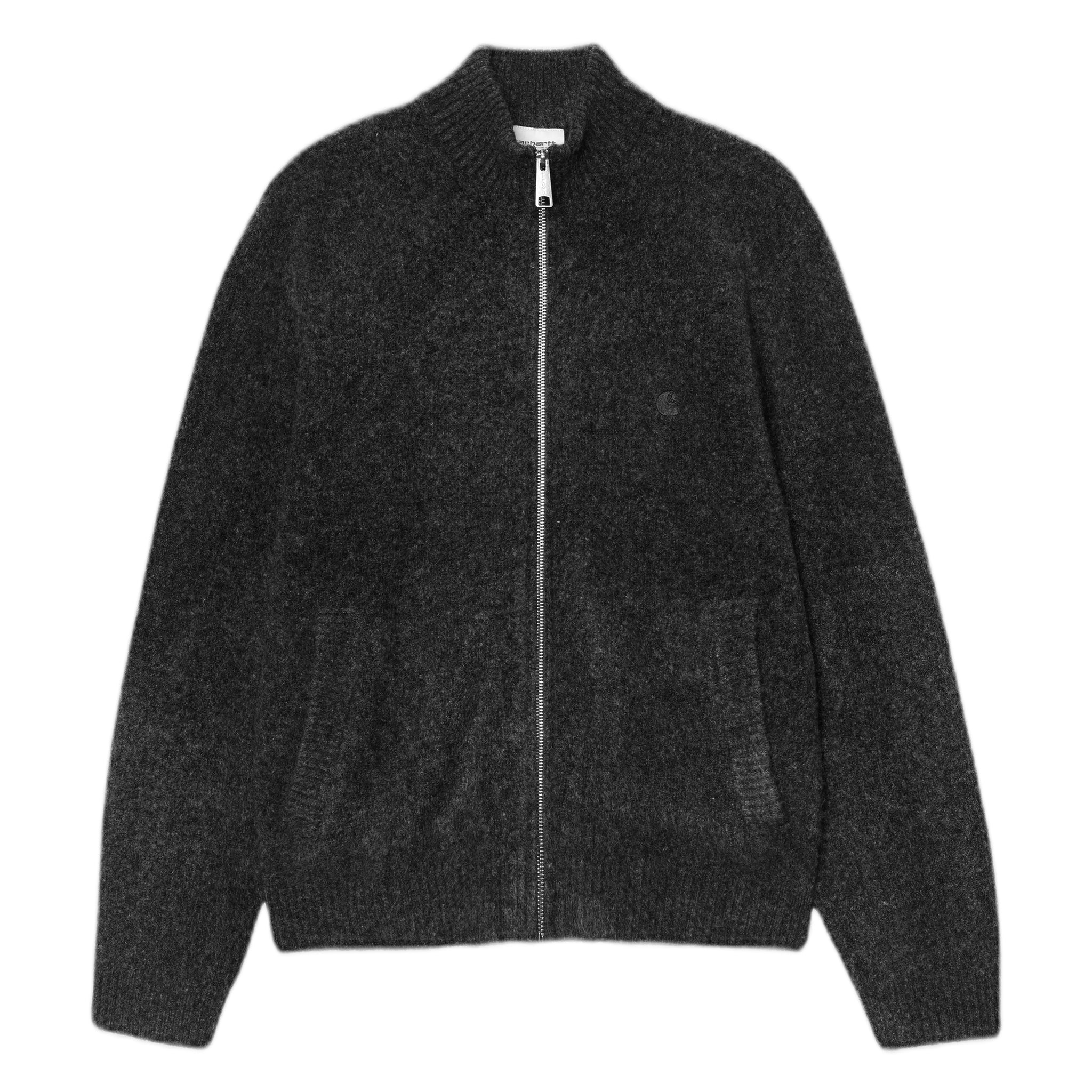 maglione carhartt wip curtis sweater jacket - tangled black