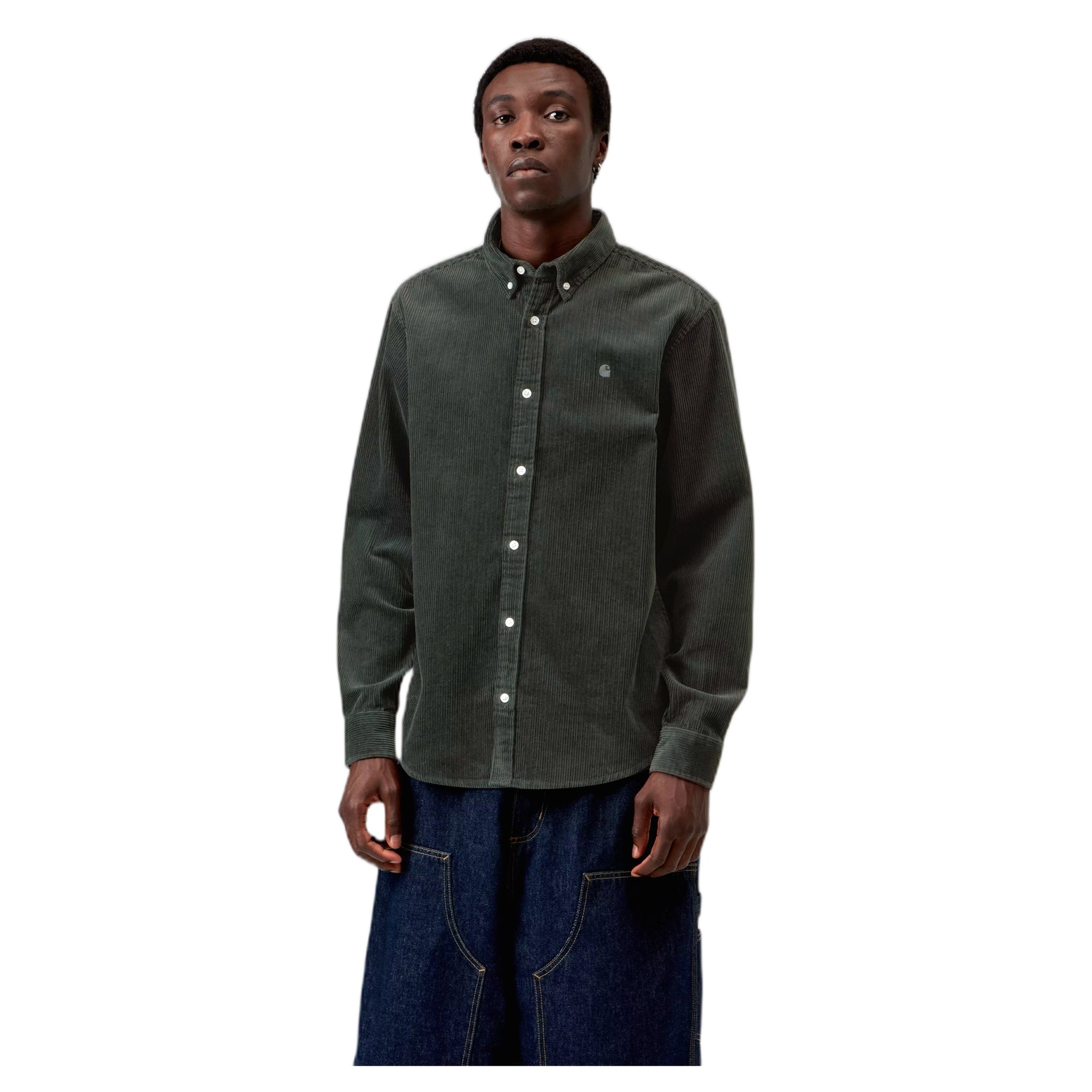 Camiseta Carhartt Wip l/s madison cordón camisa - raven