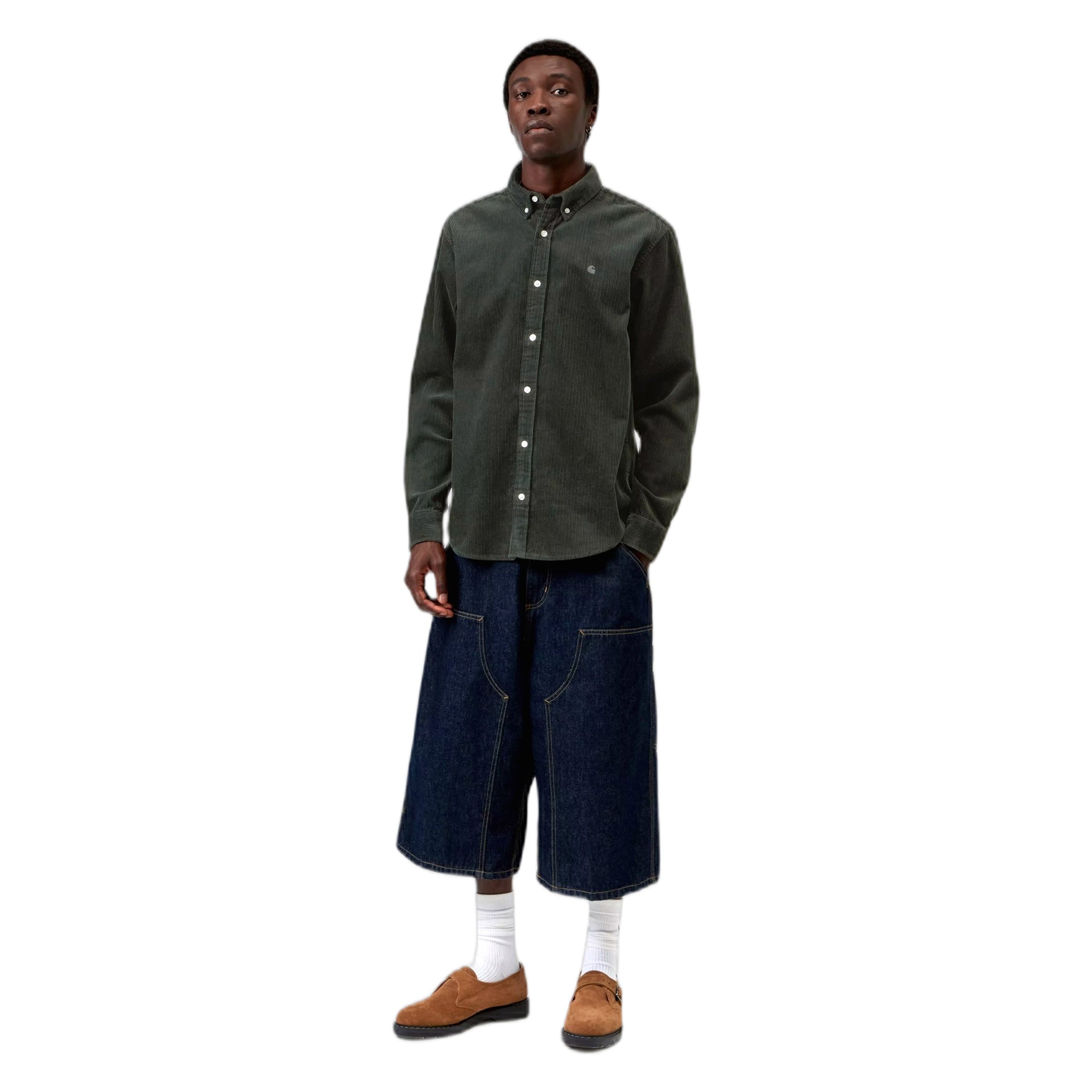 Camiseta Carhartt Wip l/s madison cordón camisa - raven